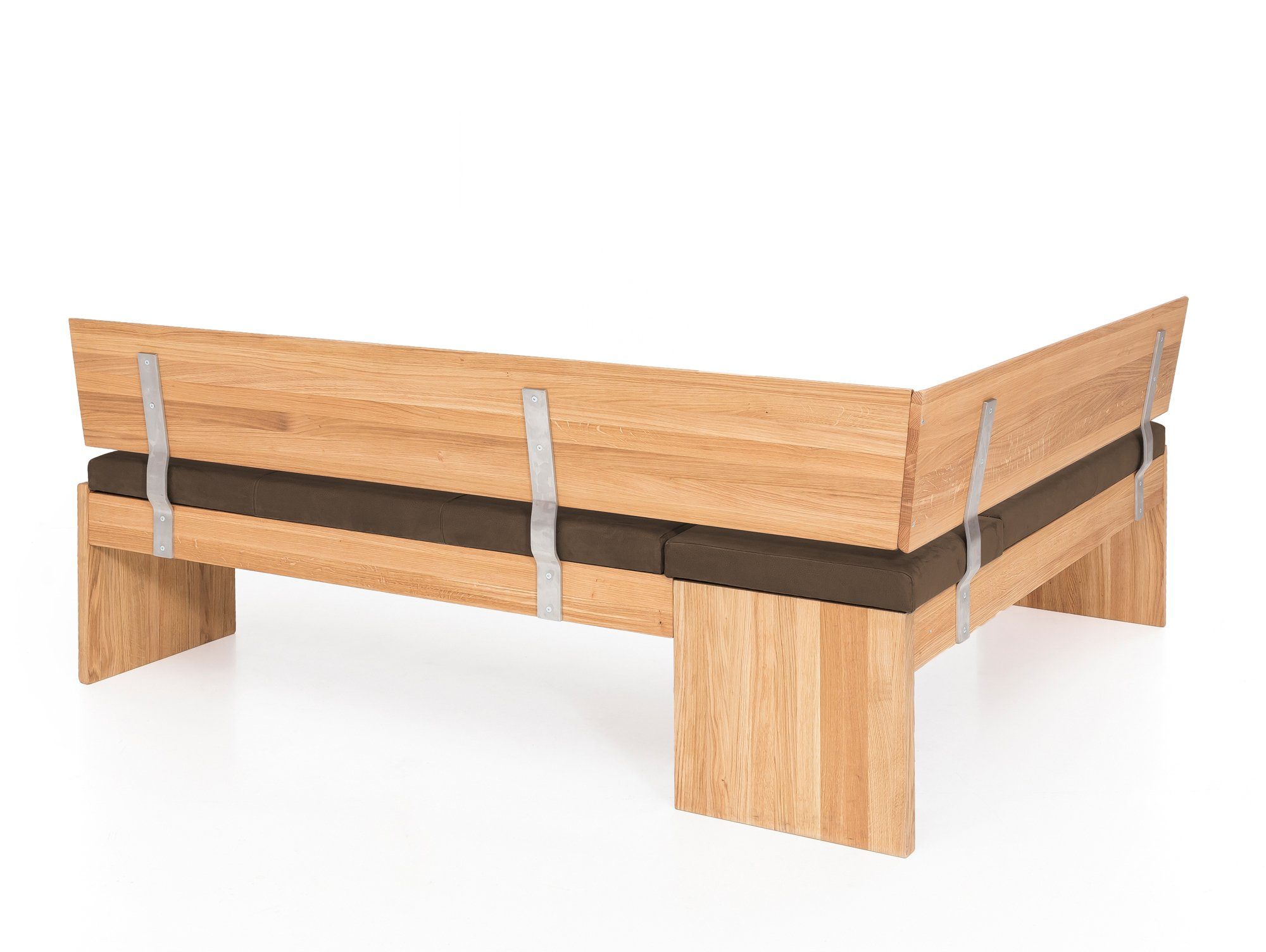 Moebel-Eins Eckbank, SCOTT Eckbank mit Truhe, Material Massivholz/Bezug Kunstfaser