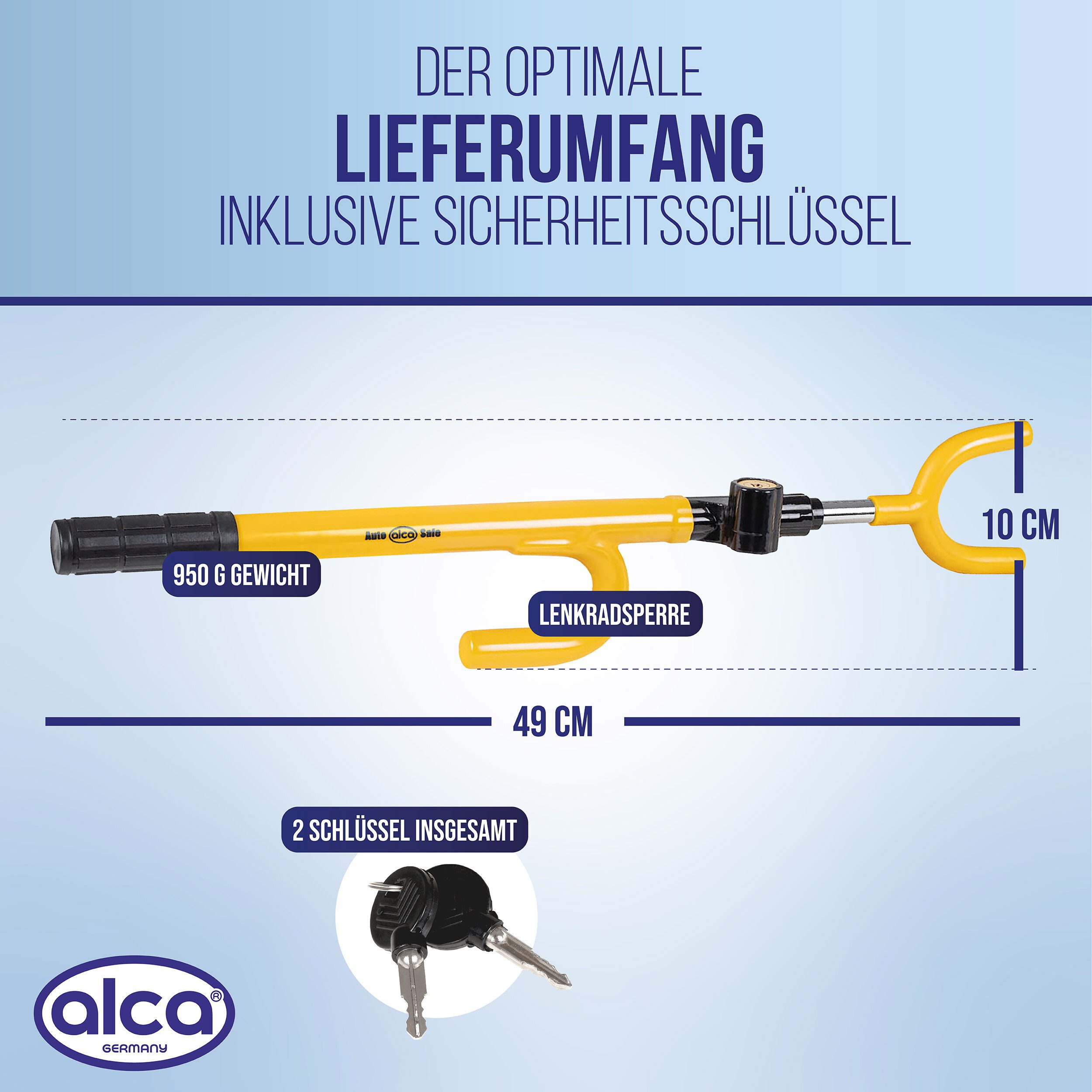 alca Wegfahrsperre Lenkradkralle Diebstahlsicherung Lenkradsperre Wegfahrsperre (1-tlg)