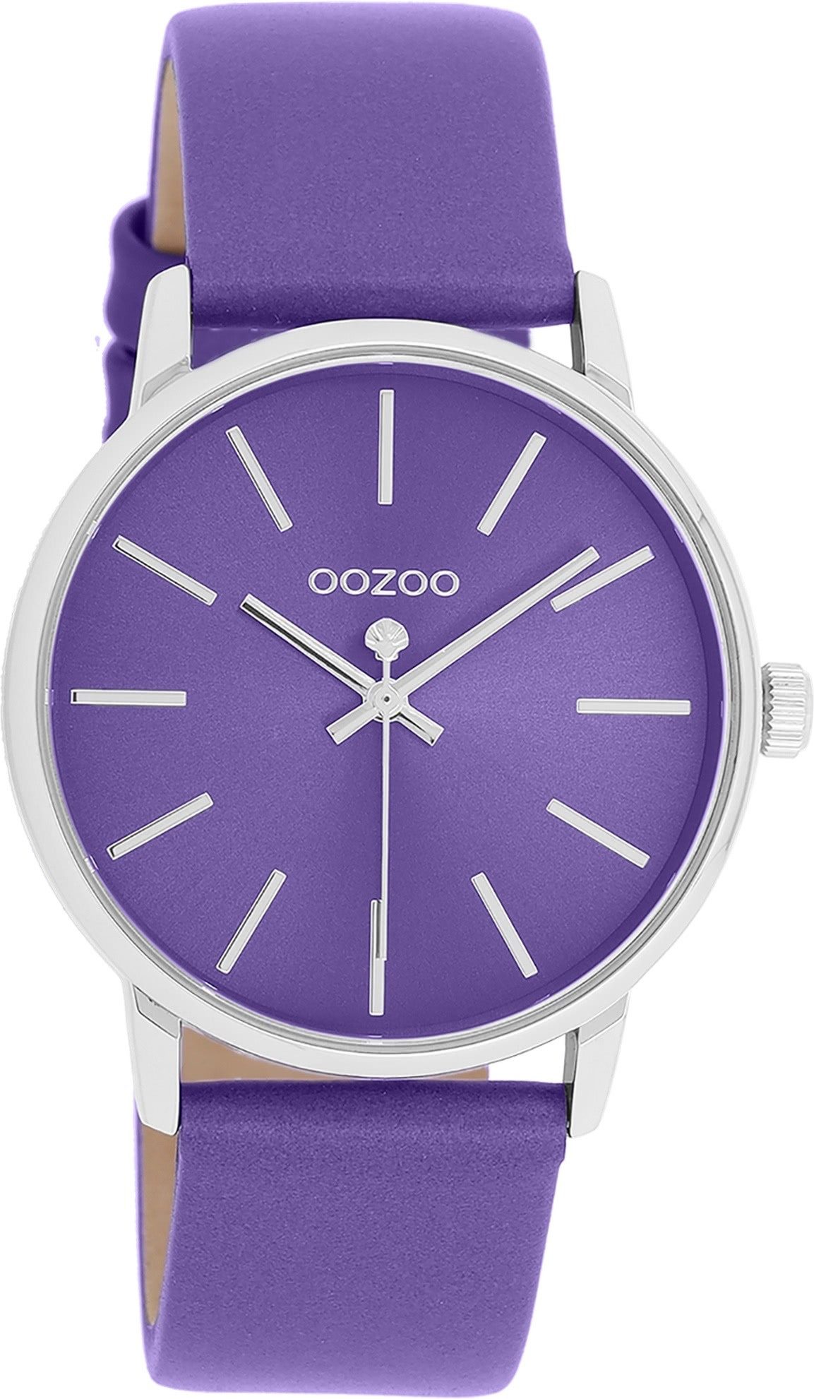 Quarzuhr Oozoo Damen Armbanduhr lila Analog