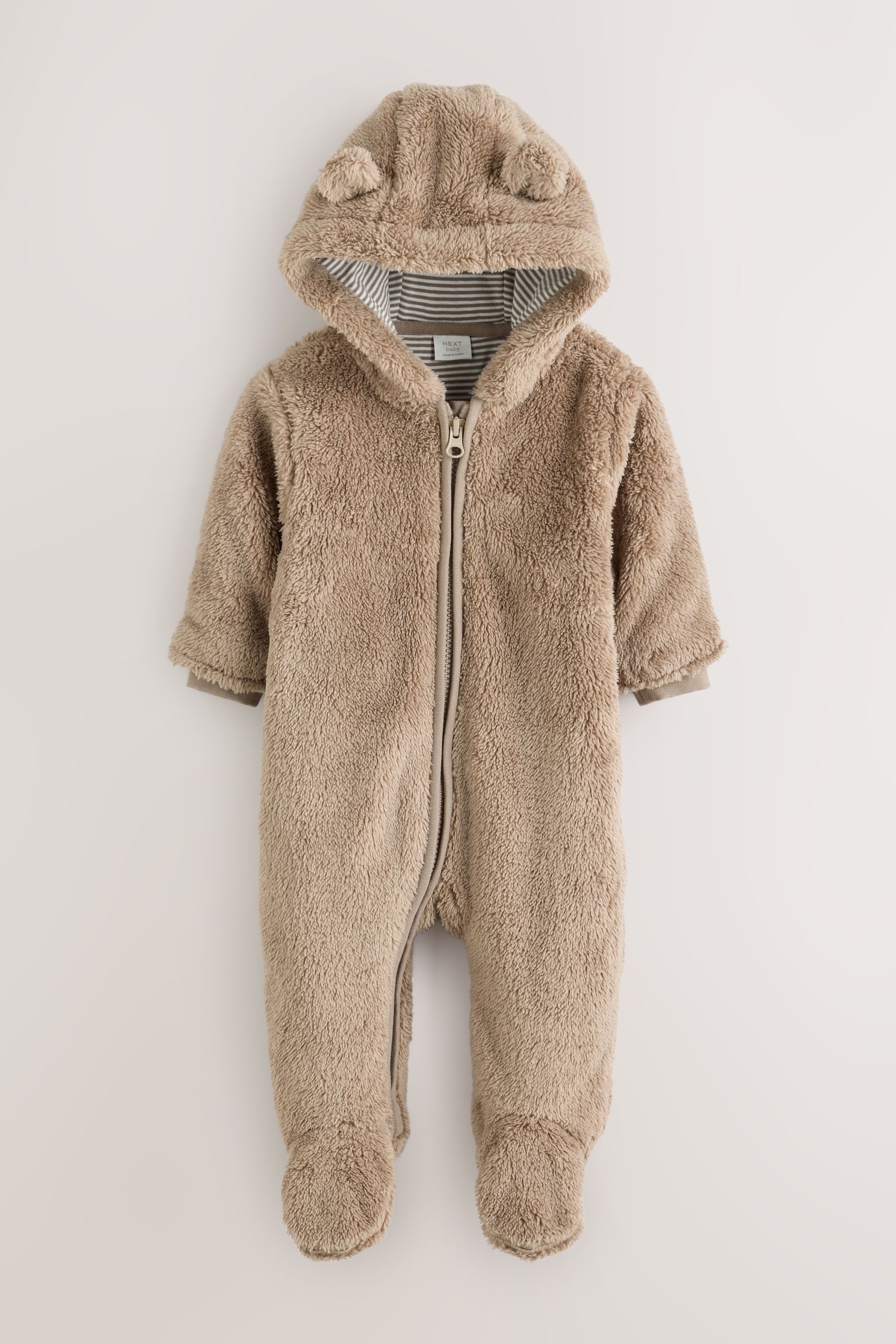 Next Fleeceoverall Gesteppter Baby-Einteiler mit Kapuze aus Polyamid (1-tlg) – Bild 4 von 5