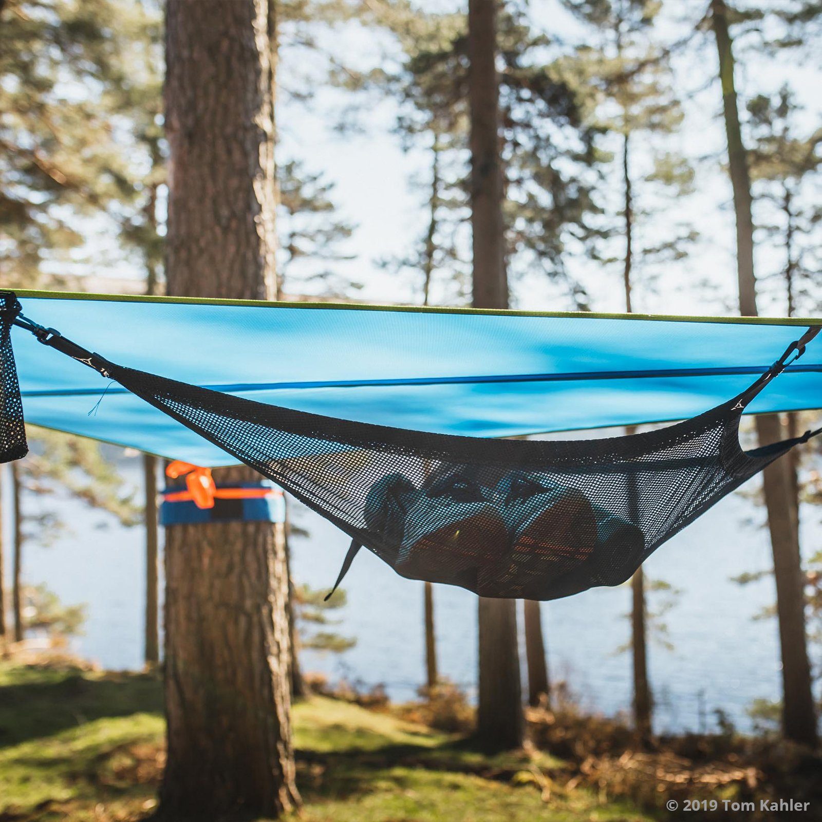 Hängematte Flite Stoff für Outdoor Personen, T-Mini Doppel Zubehör Blauer Hängematte Zelt Tentsile Baum 2