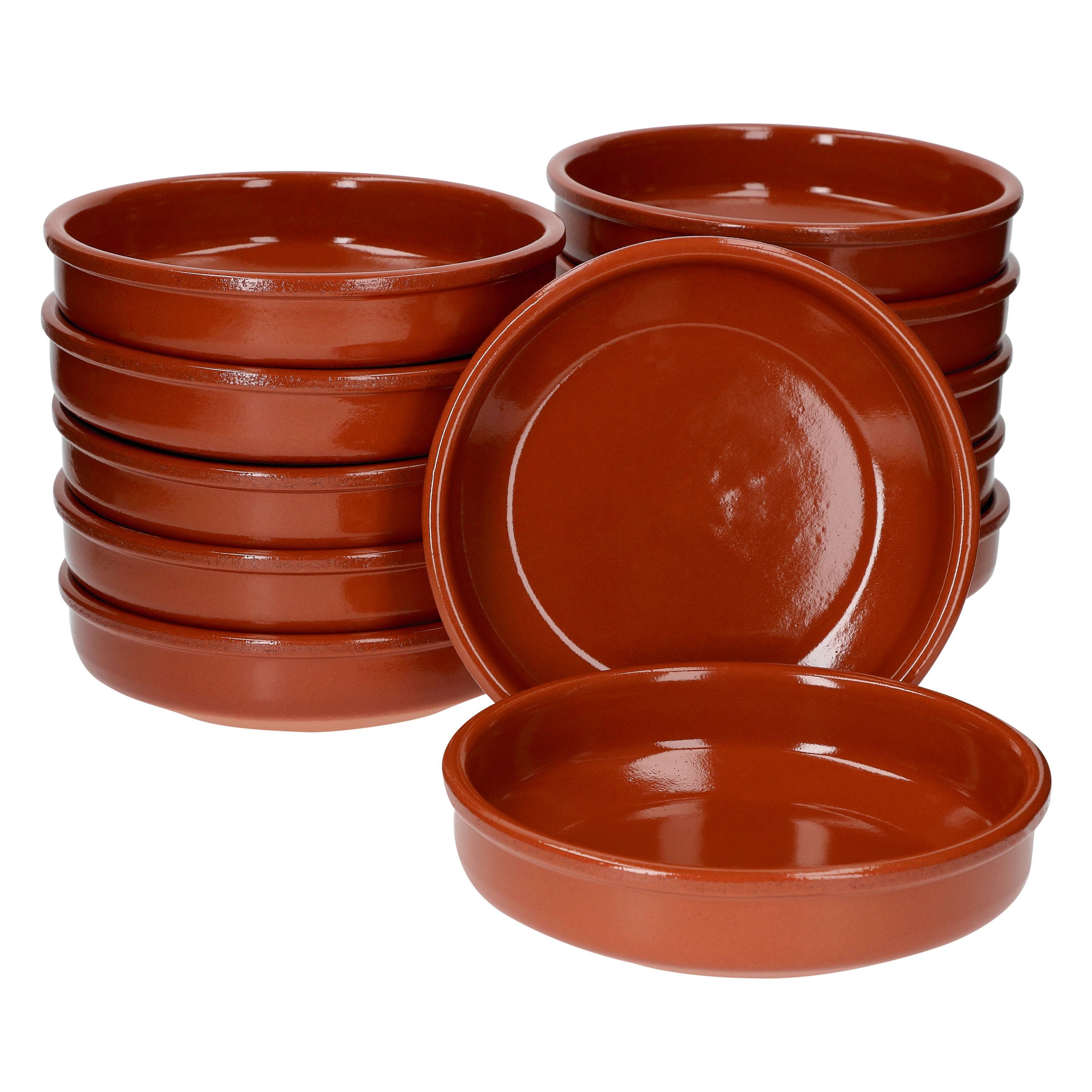 MamboCat Tapas-Schale 12er Set Tonschale Bruno Cazuela L Ø 20 cm glasierte Schalen, Ton