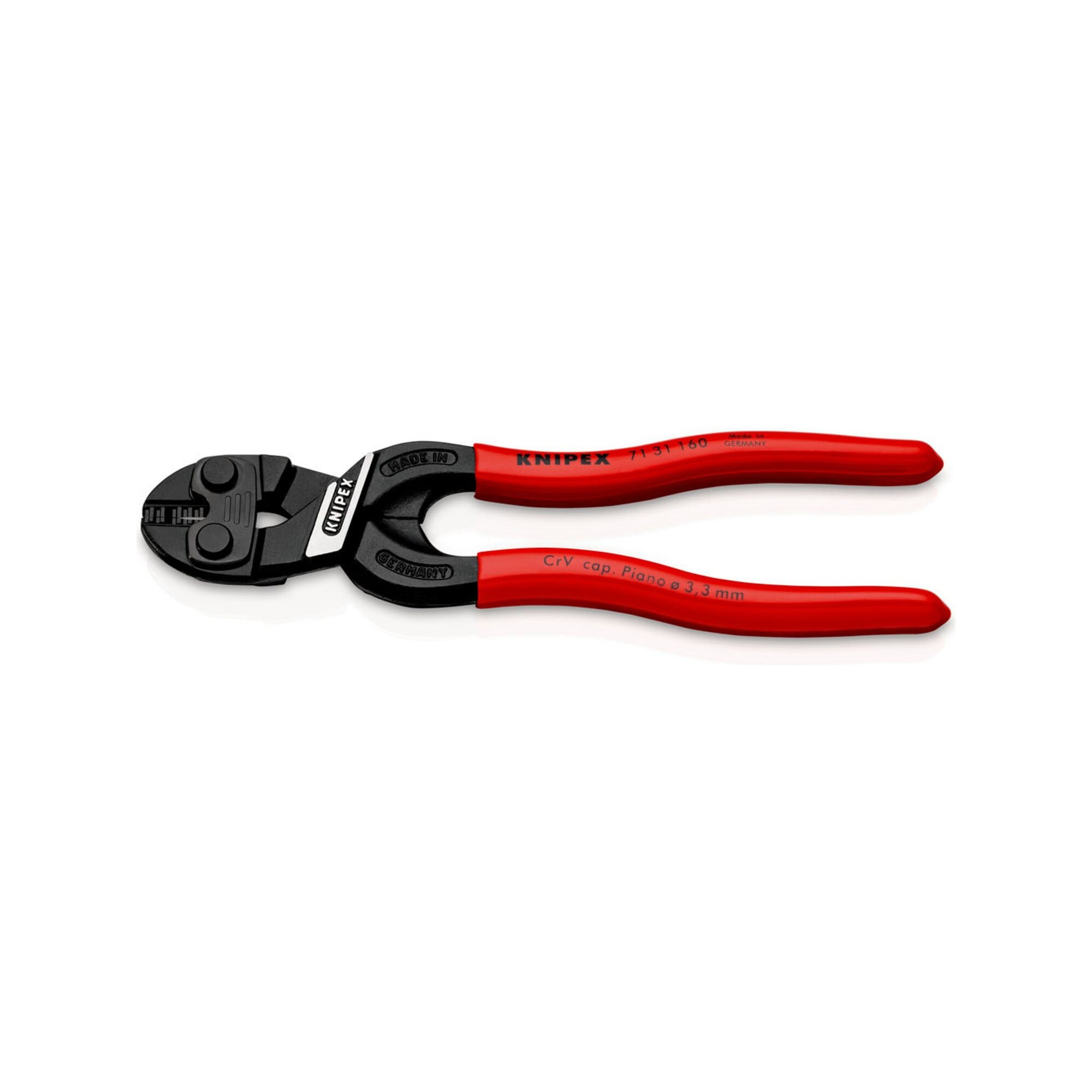 Knipex Bolzenschneider KNIPEX 71 31 160 CoBolt® S Kompakt-Bolzenschneider mit Schneidaussparu