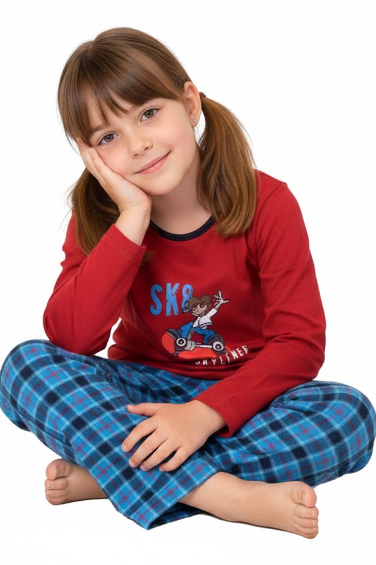 Pyjama Warmer dicker Kinder Schlafanzug Pyjama Nachtwäsche Langarm Baumwolle