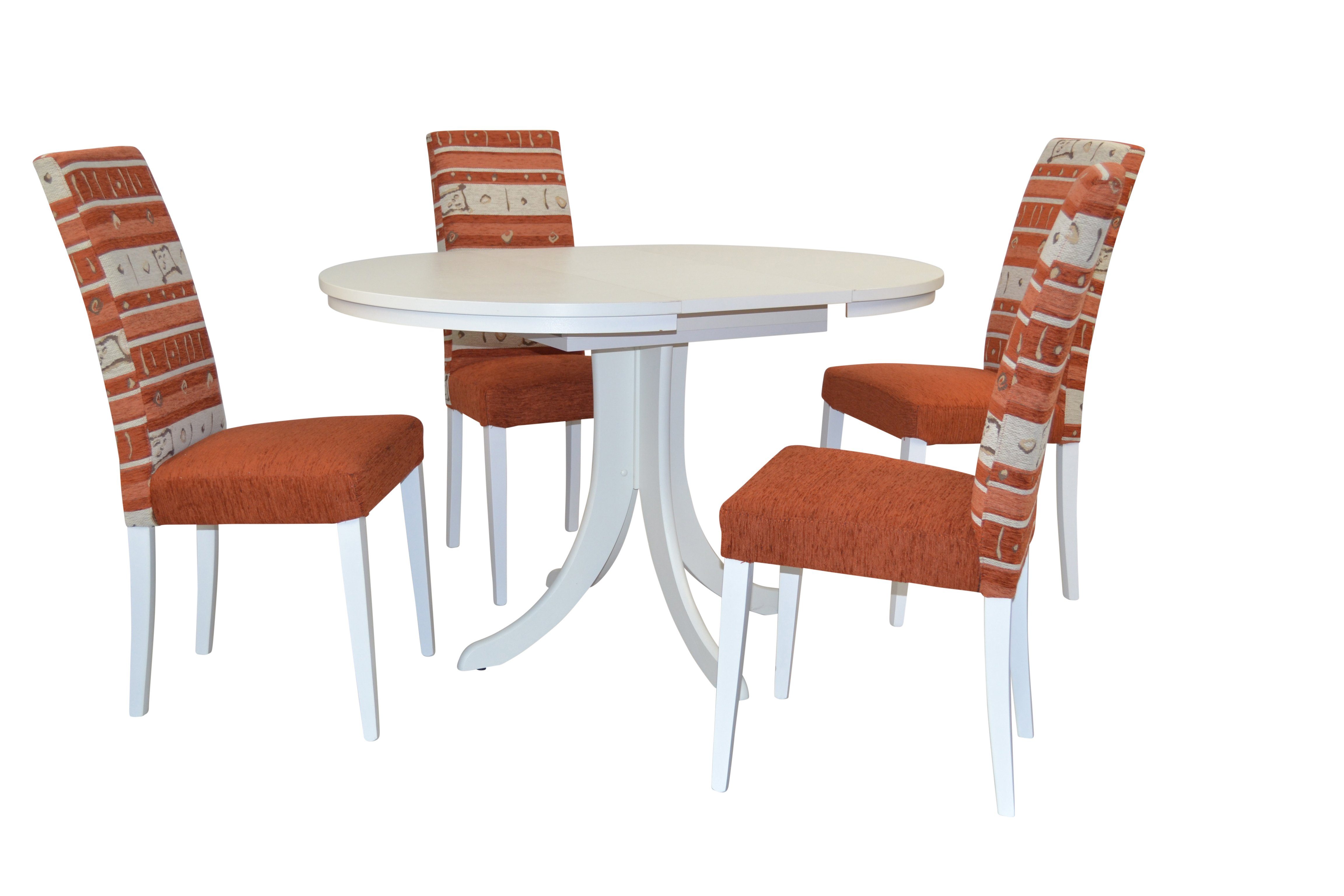 mit 5tlg. Set), Carmen, (Spar-Set, Tisch moebel-direkt-online Essgruppe ausziehbaren terrafarben Stühle