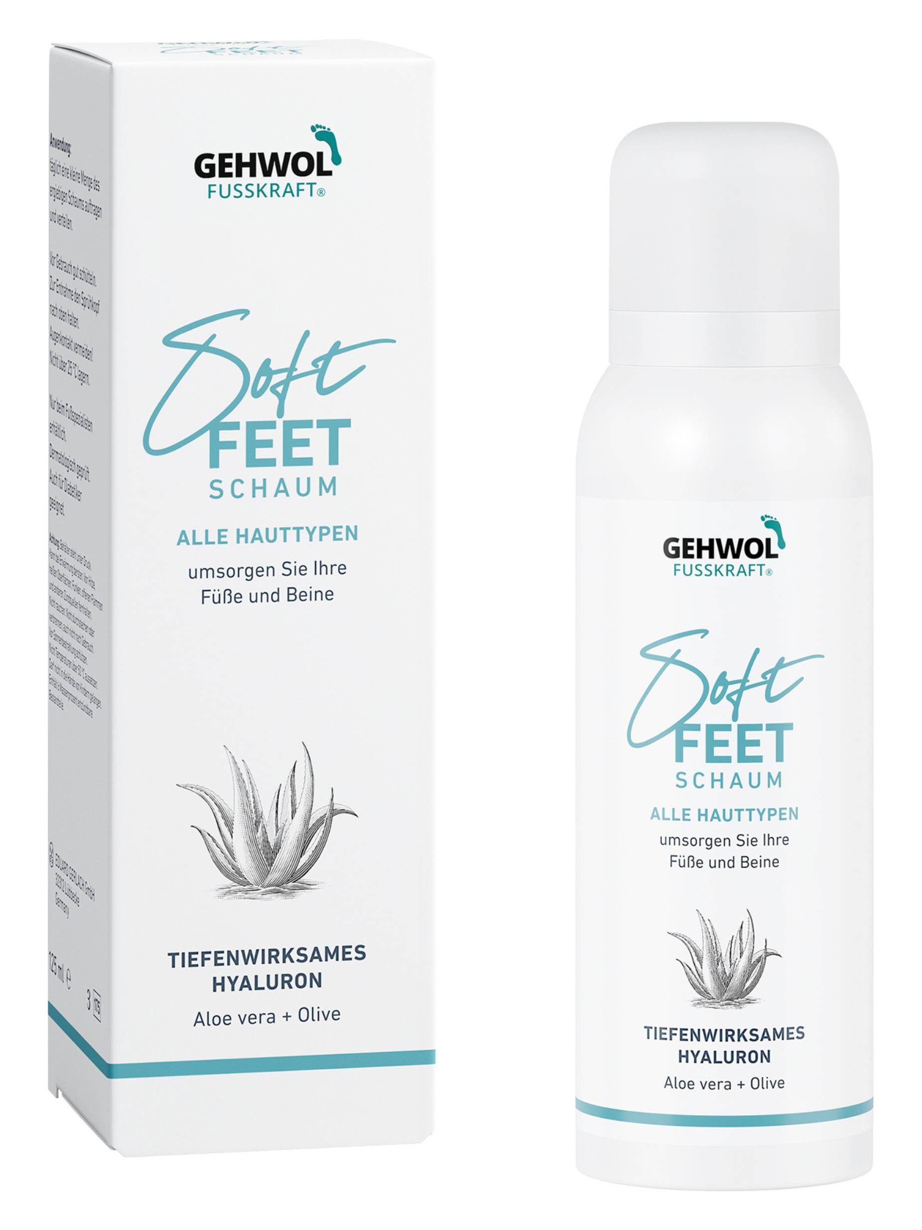 Eduard Gerlach GmbH Fußcreme GEHWOL FUSSKRAFT Soft Feet Schaum (125 ml) - feuchtigkeitsspendender Packung