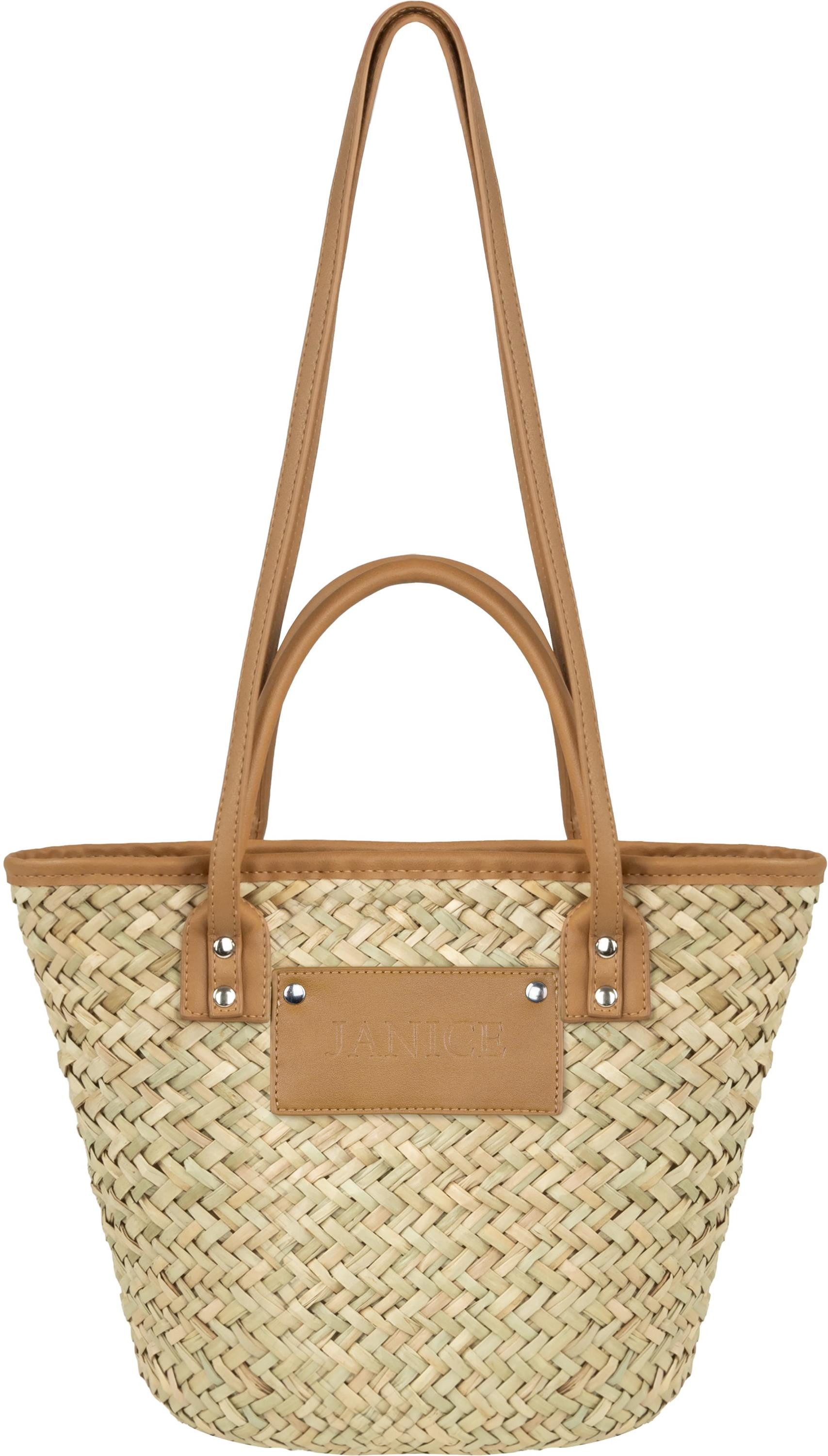 Janice Strandtasche Strohkorb 6 Liter Nabon, Damen Handtasche Sommertasche günstig online kaufen