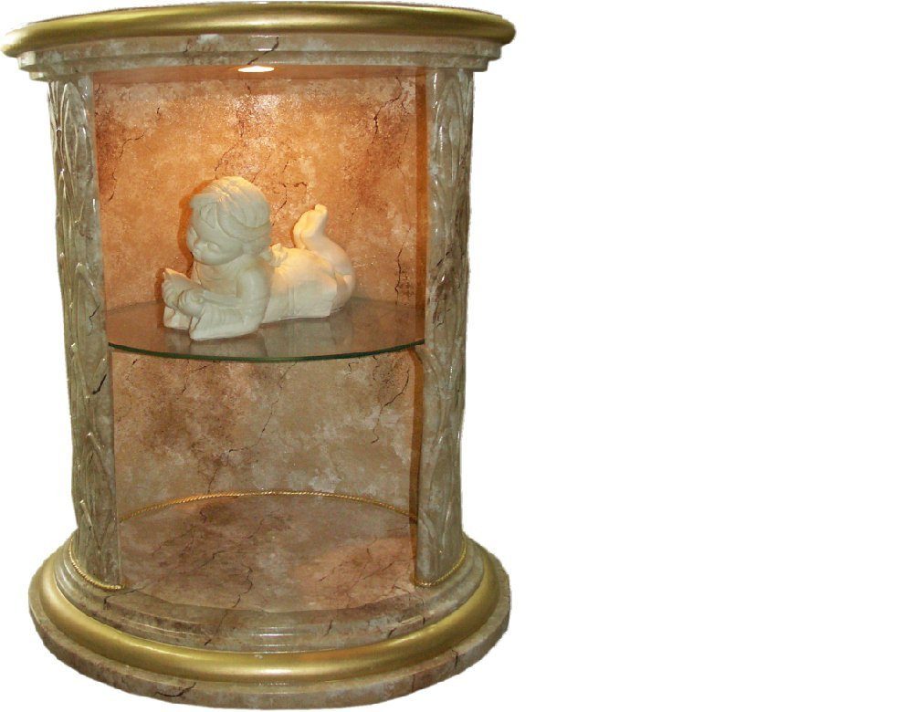 Design Vitrinen JVmoebel Regal Beleuchtet Säule Vitrine Skulptur Aufbewahrung Schrank