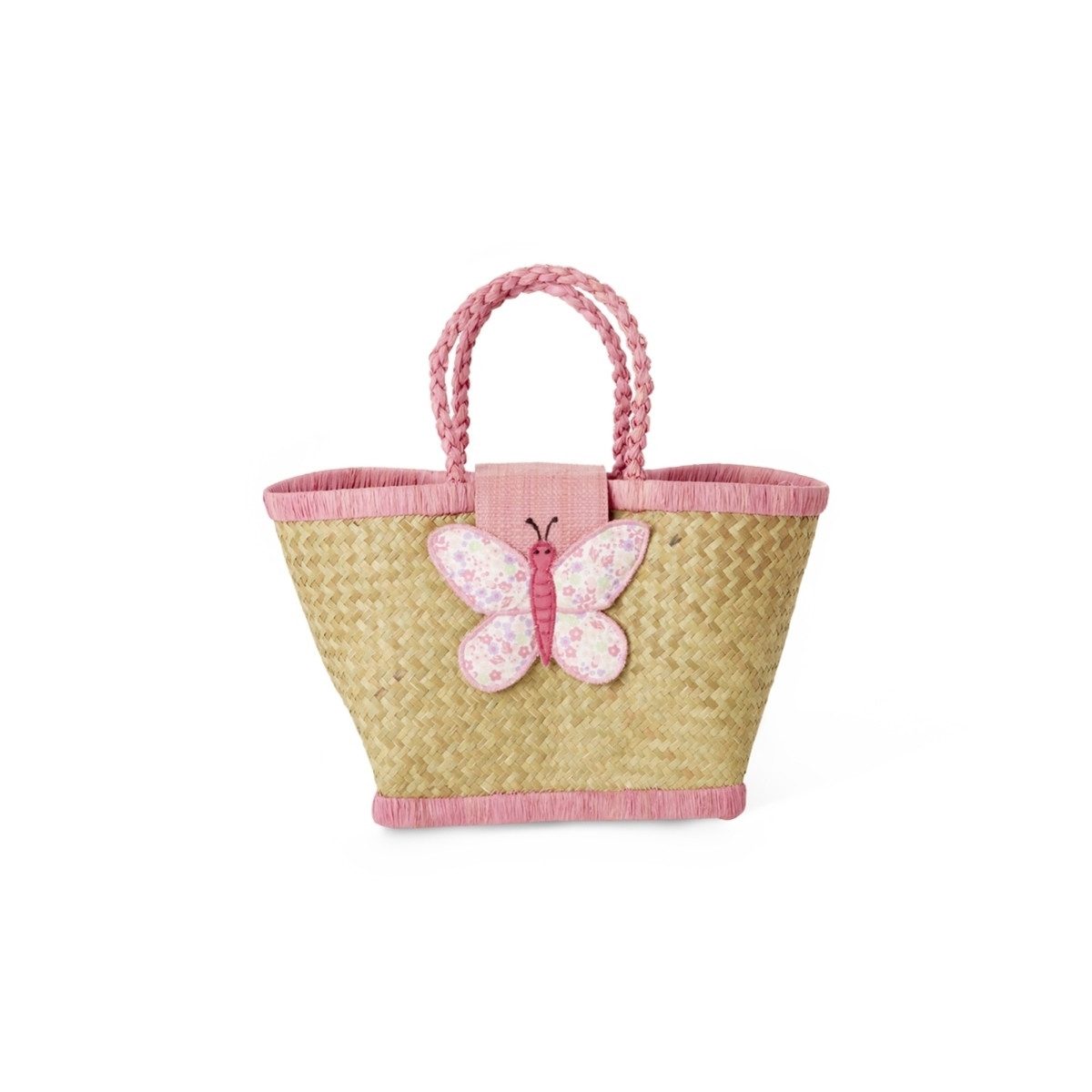 rice Handtasche Kindertasche aus Raffia handgefertigt 20x12x18 cm verschiedene Motive
