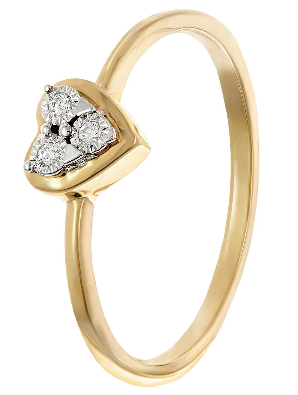 Goldring Damen DiamantHerz Gold 333/8K