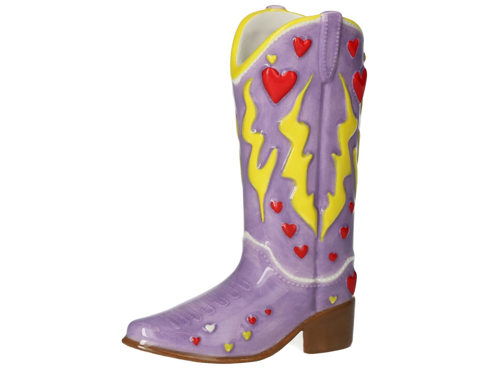 Giftcompany Dekovase Mignon Vase Cowboystiefel lila 15cm (Dekovase)
