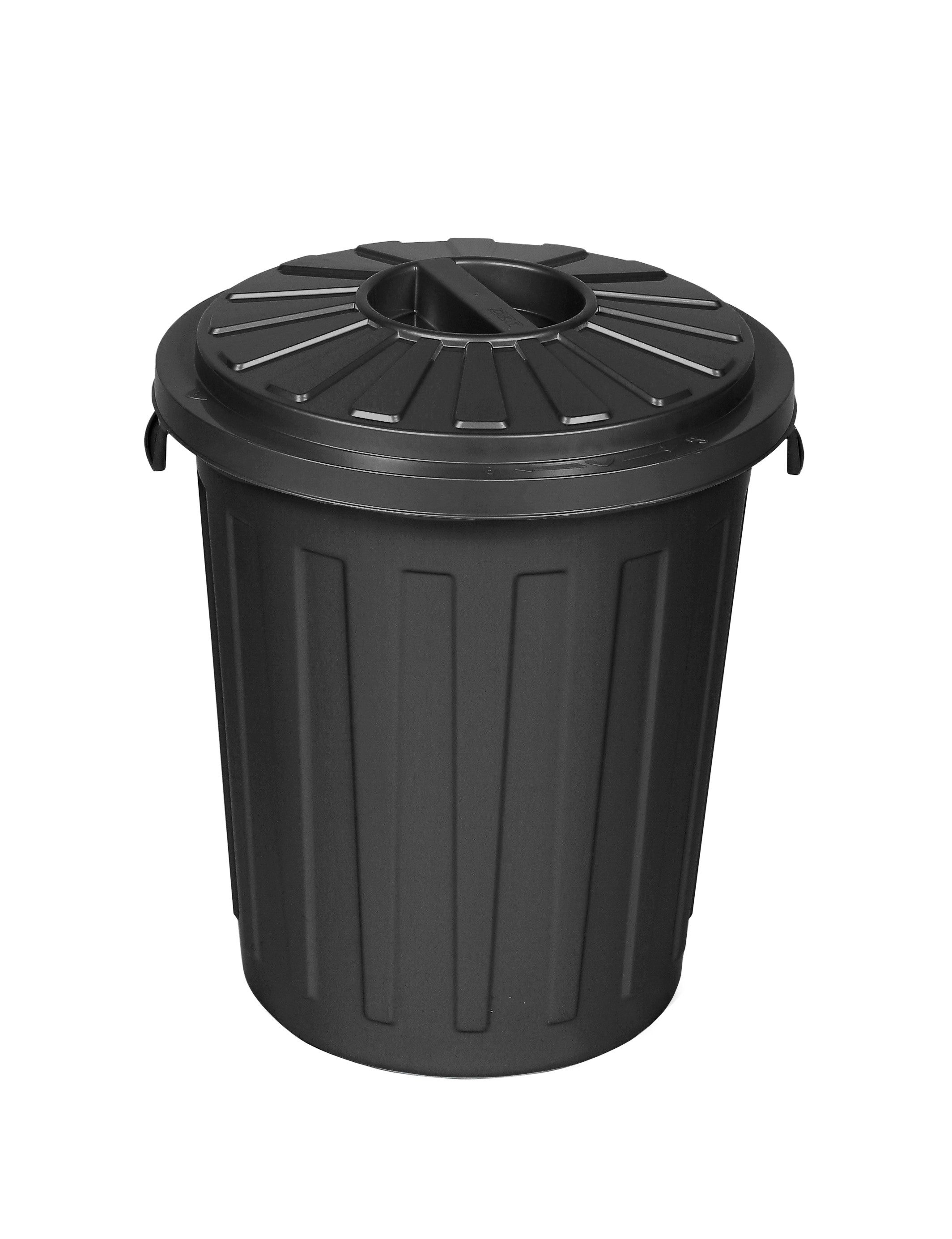 Mülleimer Keeeper Mülltonne mit Deckel 50 Liter grau
