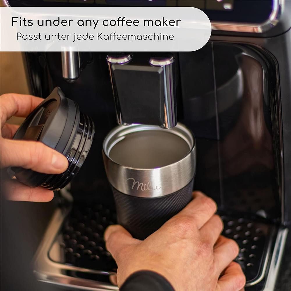 Milu Thermobecher Thermobecher Kaffee To Go Edelstahl 210 ml, auslaufsicher, isoliert