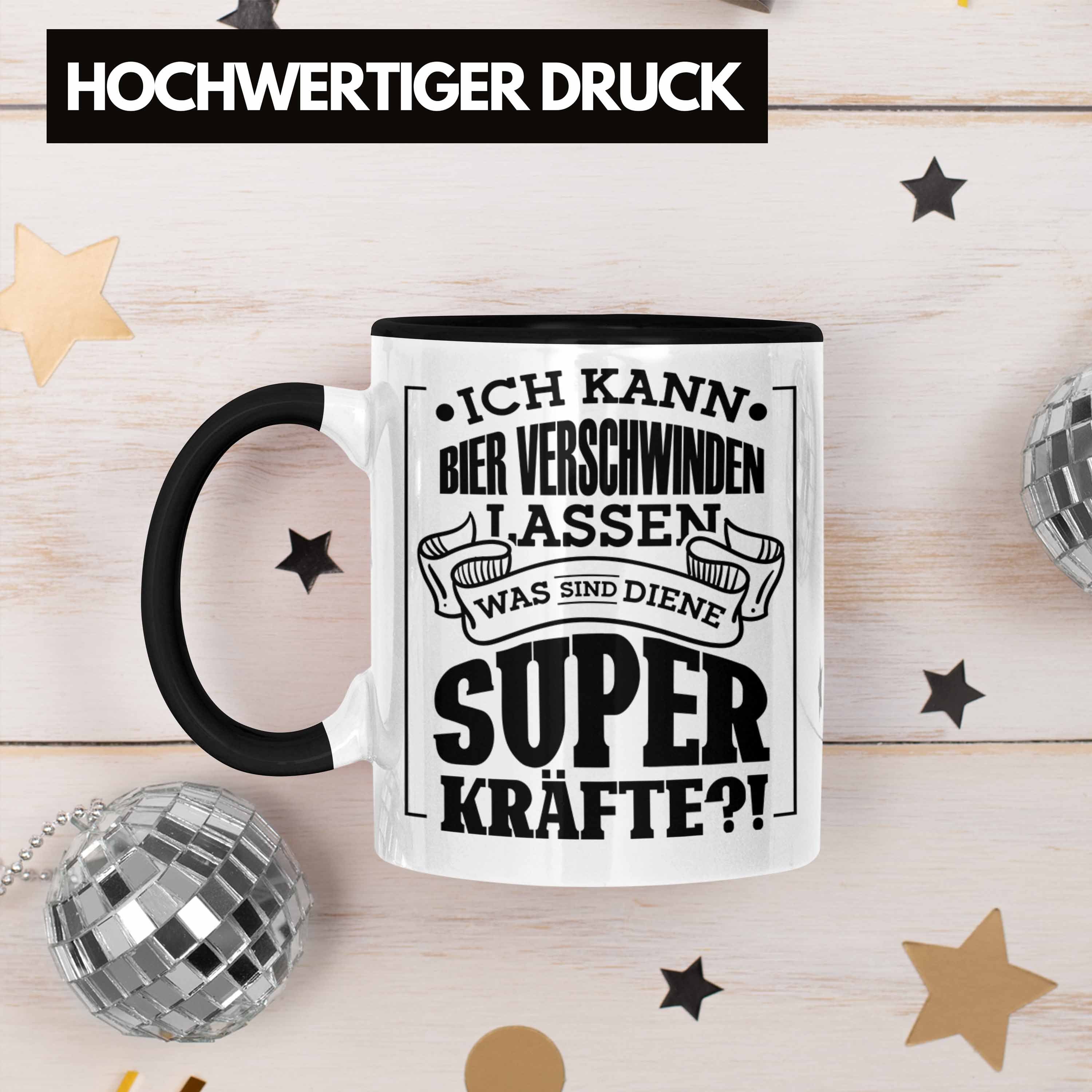 Schwarz für Bier kann Tasse - Geschenk Trendation verschwinden Bierlieb lassen" "Ich Bier Tasse