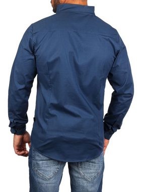 CARISMA Langarmhemd Herren langarm Stehkragen Hemd H-902-regular fit Regular Langarm Stehkragen Uni