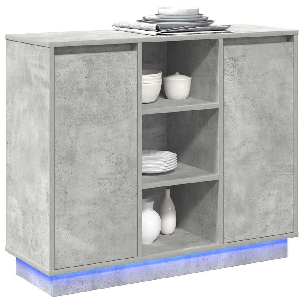 vidaXL Badezimmerspiegelschrank Sideboard mit Regal Beton günstig online kaufen