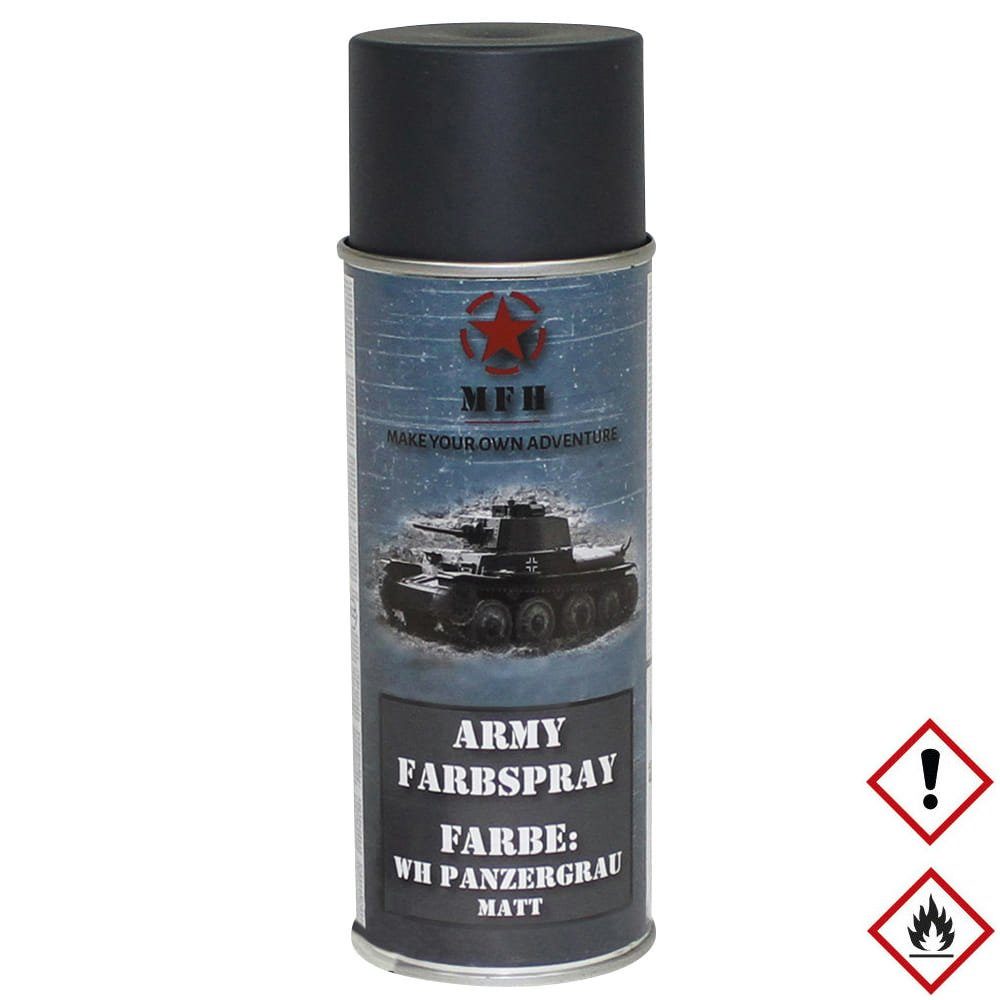 MFH Sprühfarbe Army Farbspray Matt 400ml Panzergrau