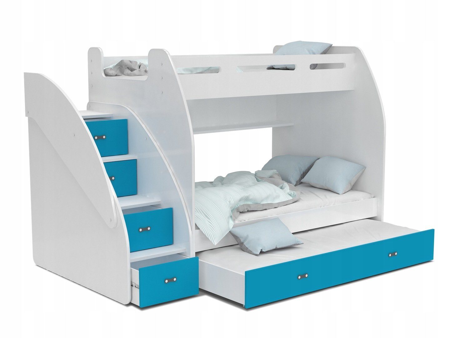 Unique Home Hochbett Kinderbett, für Weiß/Blau wählbar Matratze ZU Hochbett Kinder,Farbe 3 mit
