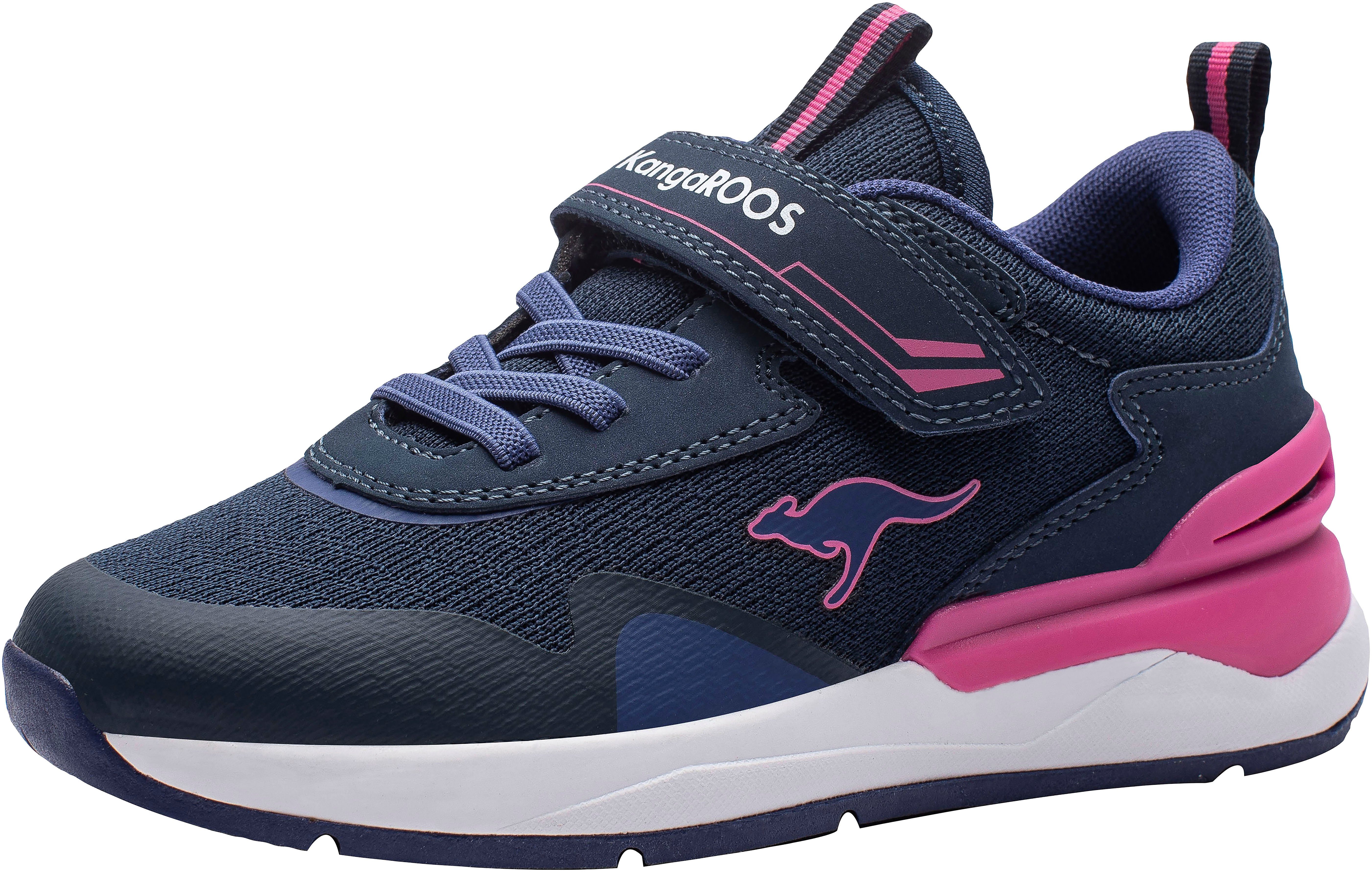 KangaROOS KD-Gym EV Sneaker mit Klettverschluss navy-pink | Sneaker low