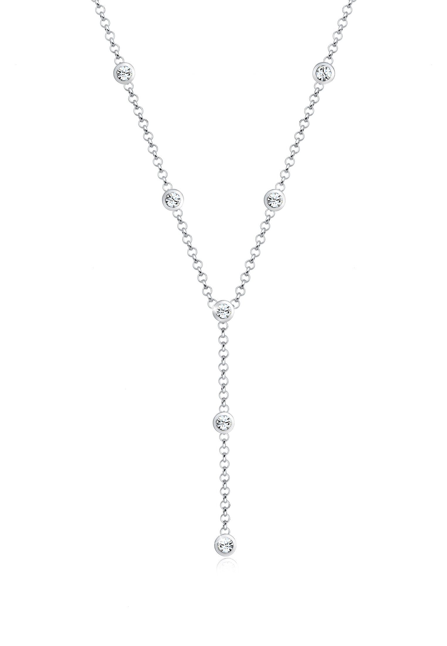 Elli Collierkettchen Y-Kette 925 Silber, mit Kristallen von Swarovski® günstig online kaufen