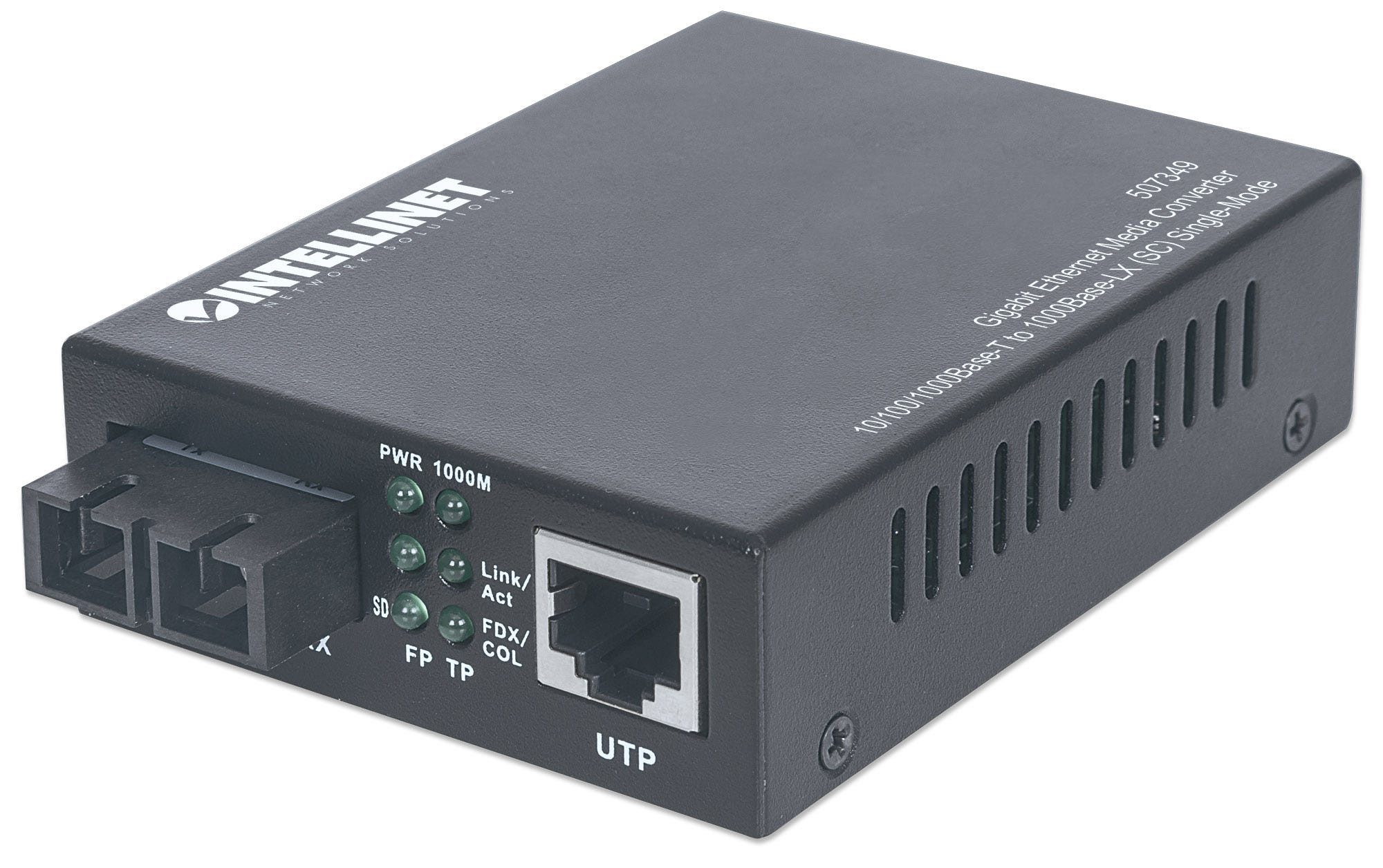 Intellinet Gigabit Ethernet Singlemode Medienkonverter, 10/100/1000Base-T auf ... Netzwerk-Switch