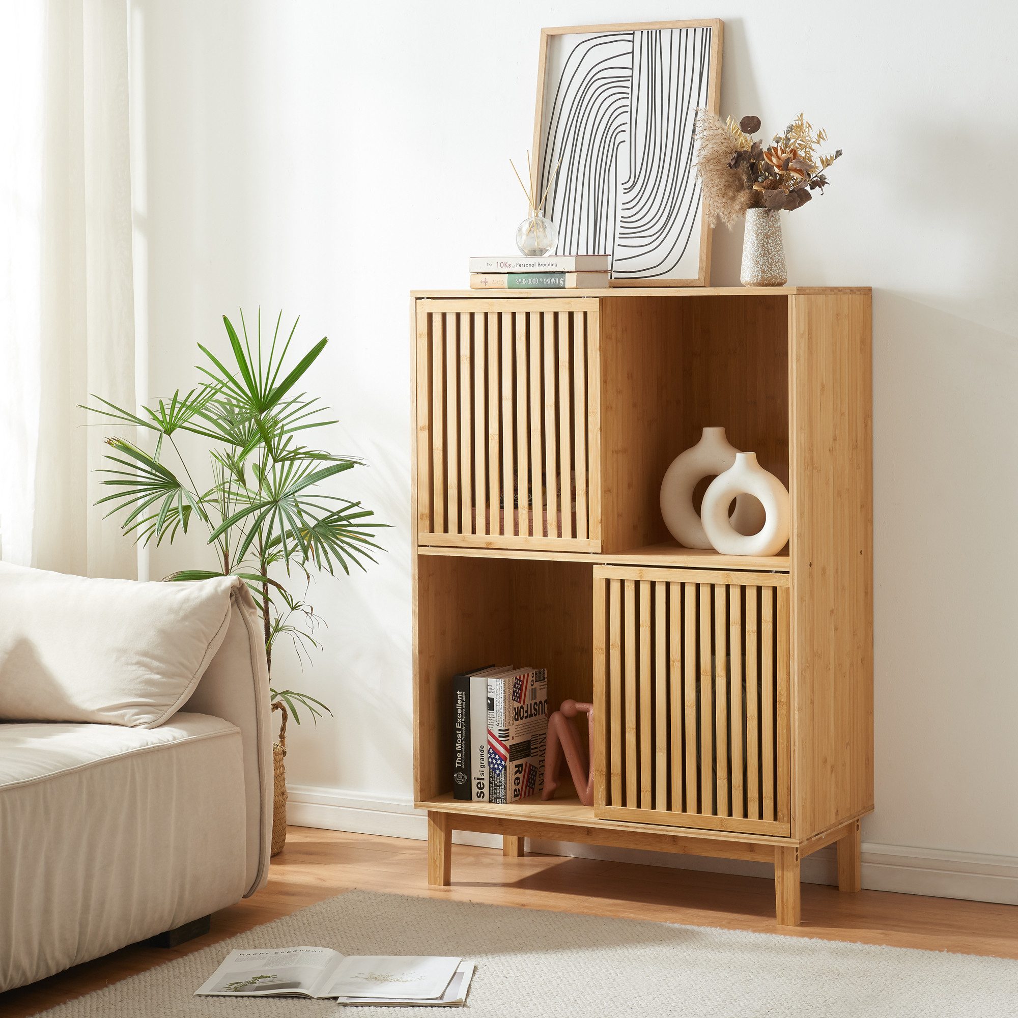 en.casa Bücherregal, »Ypäjä« 120 x 84 günstig online kaufen