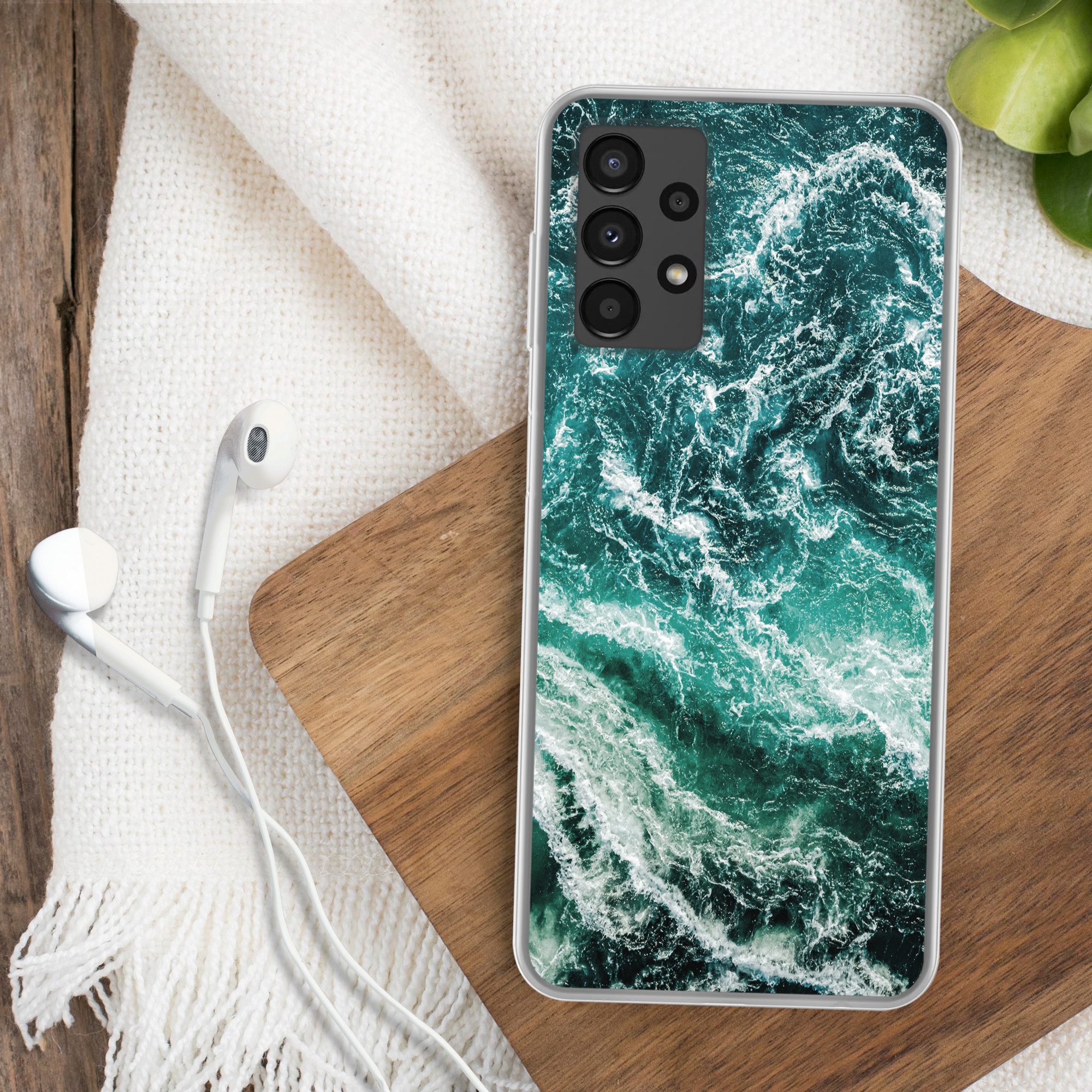 MuchoWow Handyhülle für Samsung Galaxy A13 4G Marmor - Gemustert - Natursteine, Smartphone-Bumper, Print, Handy Schutzhülle Dünn