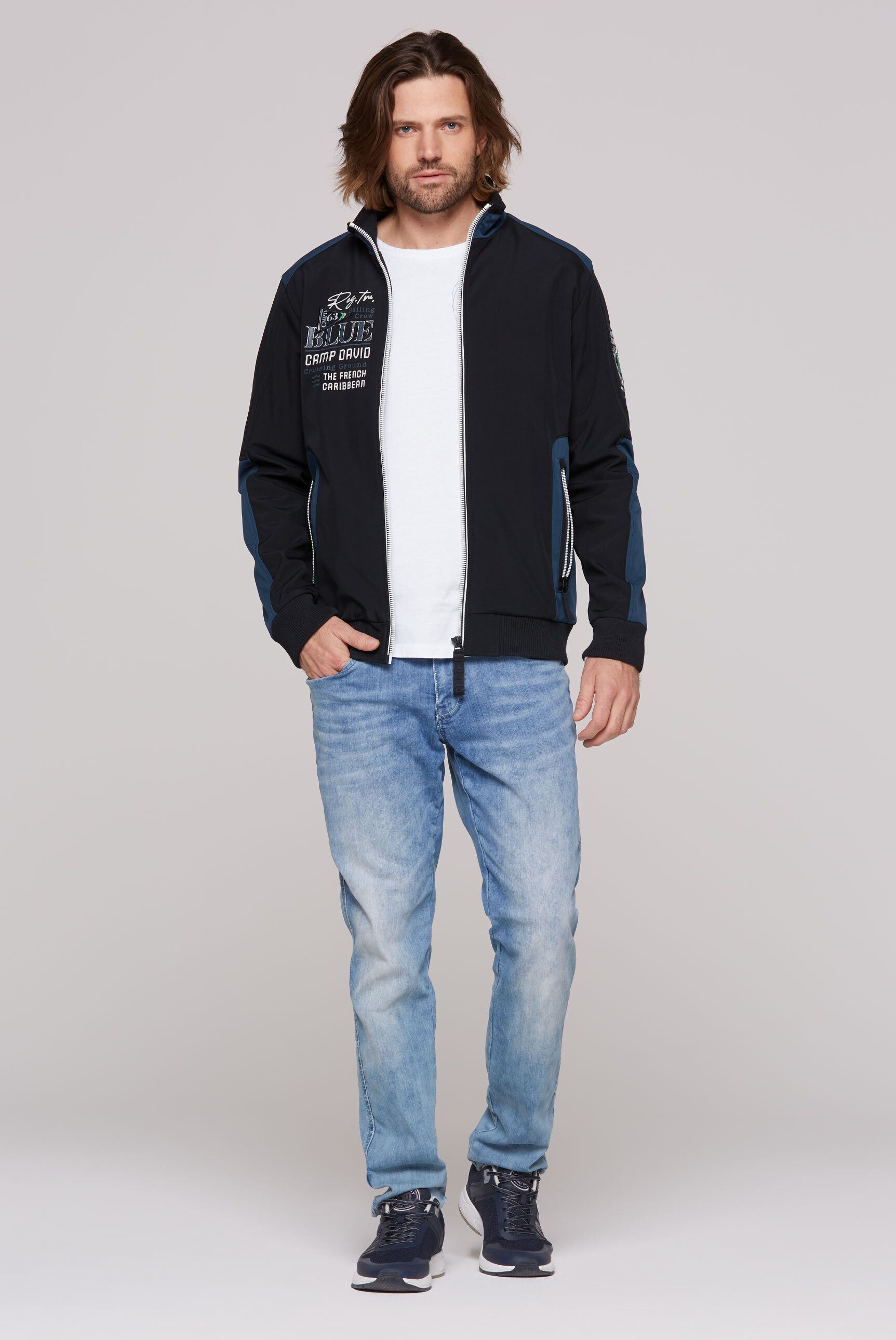 CAMP DAVID Softshelljacke mit Stehkragen