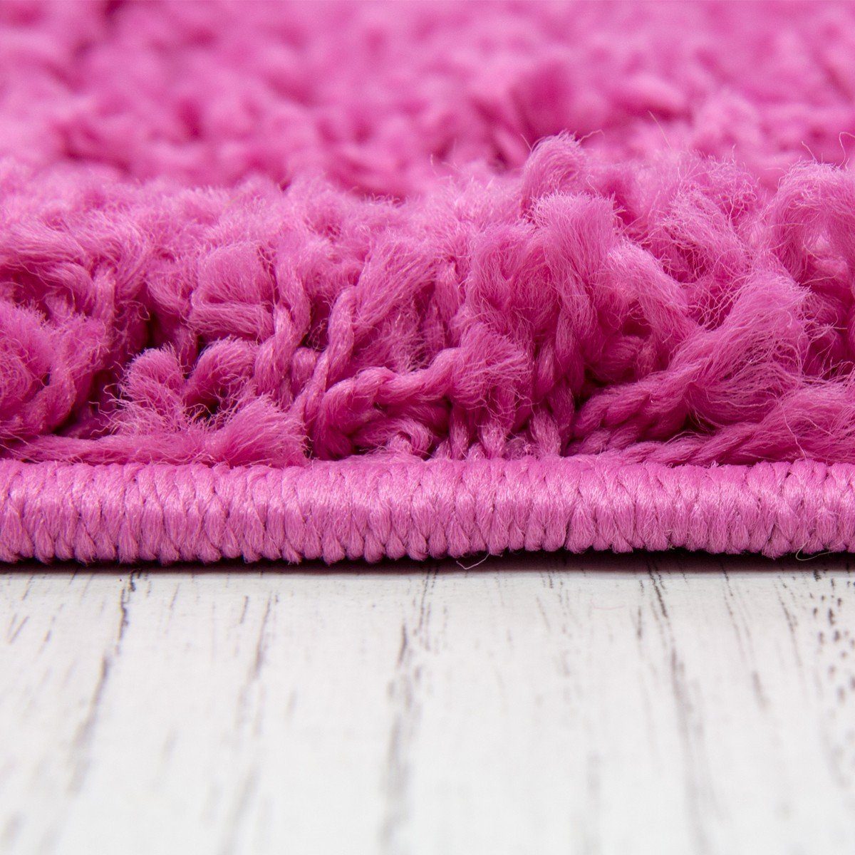 Vimoda Hochflor-Teppich Prime Shaggy Langflor Teppich pink, Quadrat, Höhe: 30 mm, Einfarbig Modern Läufer Pink Rosa