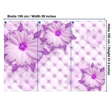 wandmotiv24 Fototapete Blumen violett, glatt, Wandtapete, Motivtapete, matt, Vliestapete