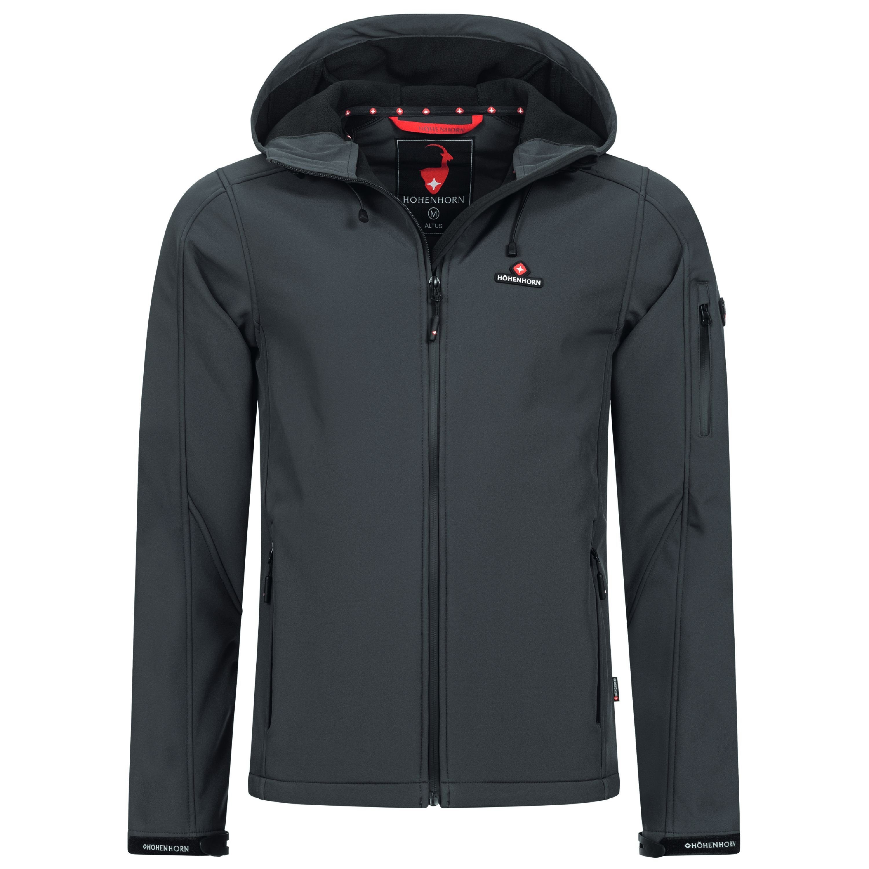 Höhenhorn Softshelljacke Altus Herren Softshell Jacke Outdoor Funktionsjacke Übergangsjacke Steel-Grey