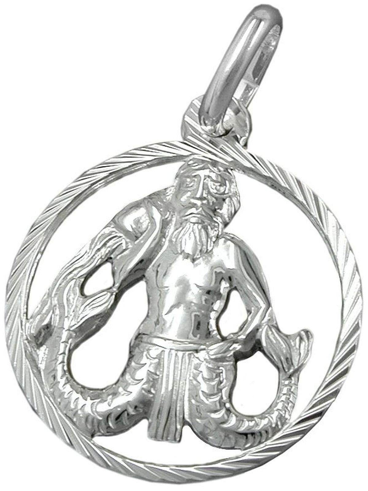 Anhänger Sternzeichenanhänger Wassermann 15mm (1-tlg) Silber Sternzeichen Gallay 925