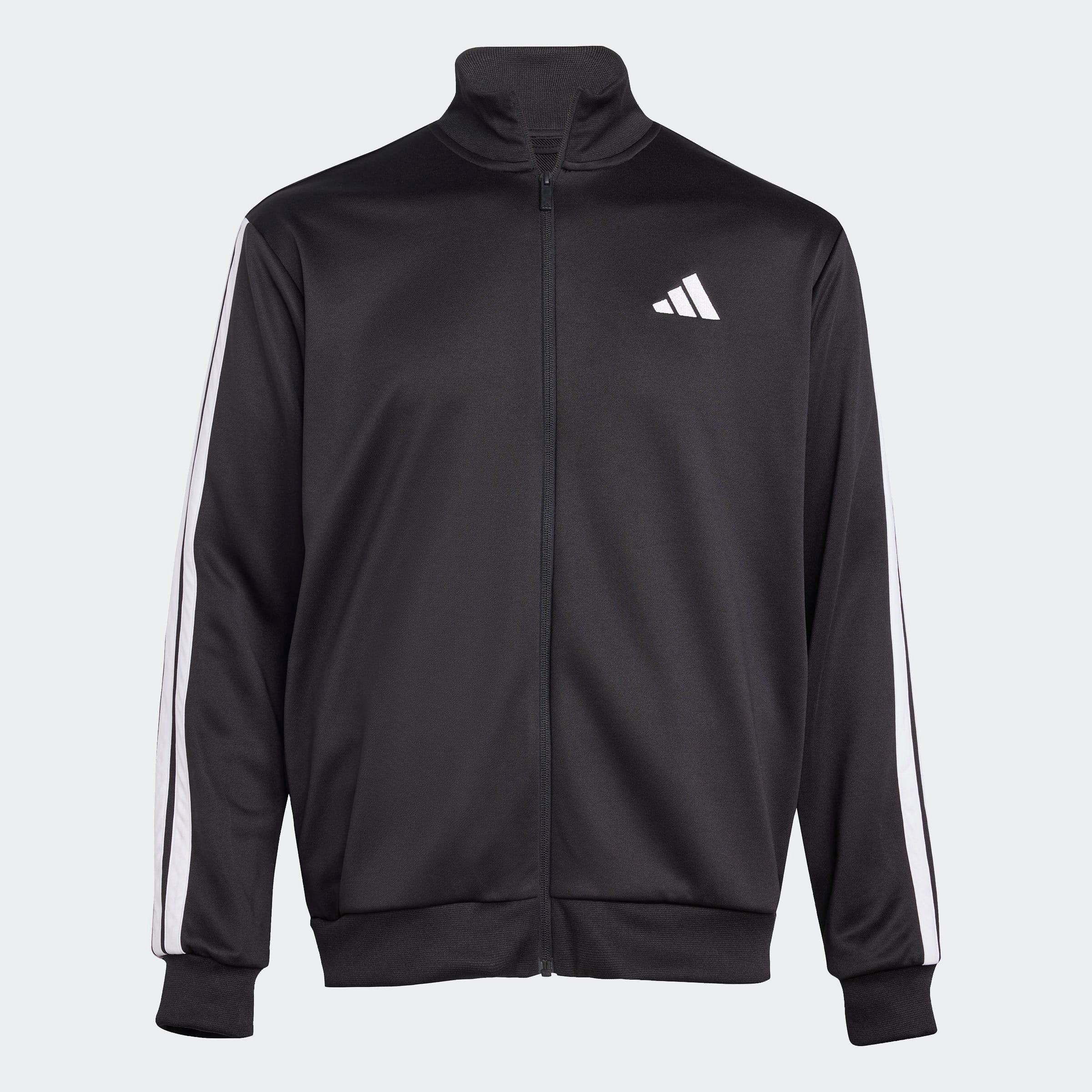 adidas Sportswear Trainingsanzug 3-STREIFEN FRENCH TERRY (2-tlg), zweiteiliges Set, aus French-Terry-Material, mit Rippdetails