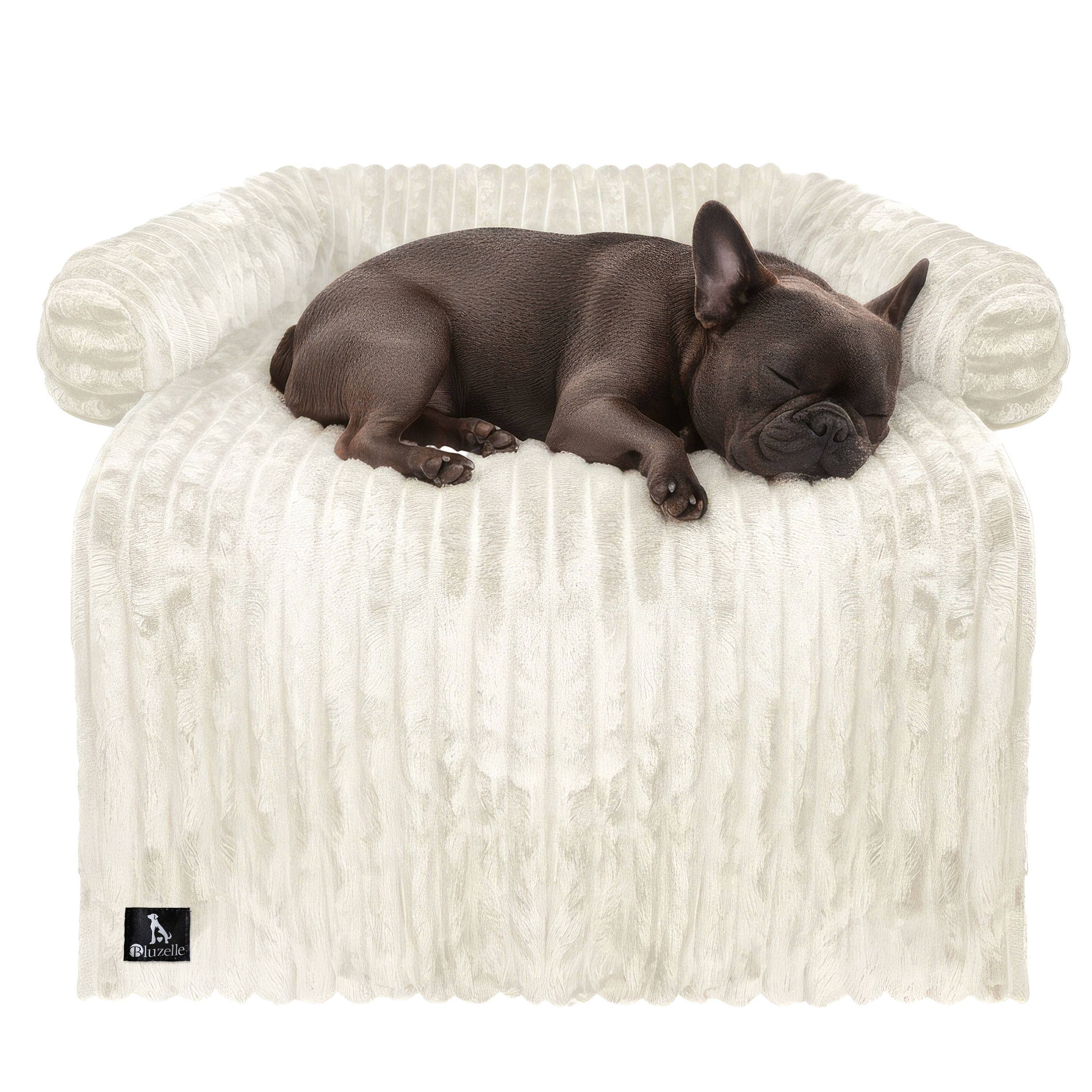 Bluzelle Tierbett Hundebett Sofa Schutz Auflage für kleine und mittelgrosse Hunde, Plüsch / Bezug Abnehmbar & Waschbar, Wasserdichte Hundematte Couch Möbel Cover Schutzdecke Hundedecke