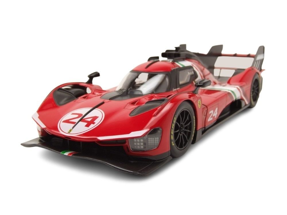 Bburago Modellauto Ferrari 499P Modificata #24 rot, Maßstab 1:18