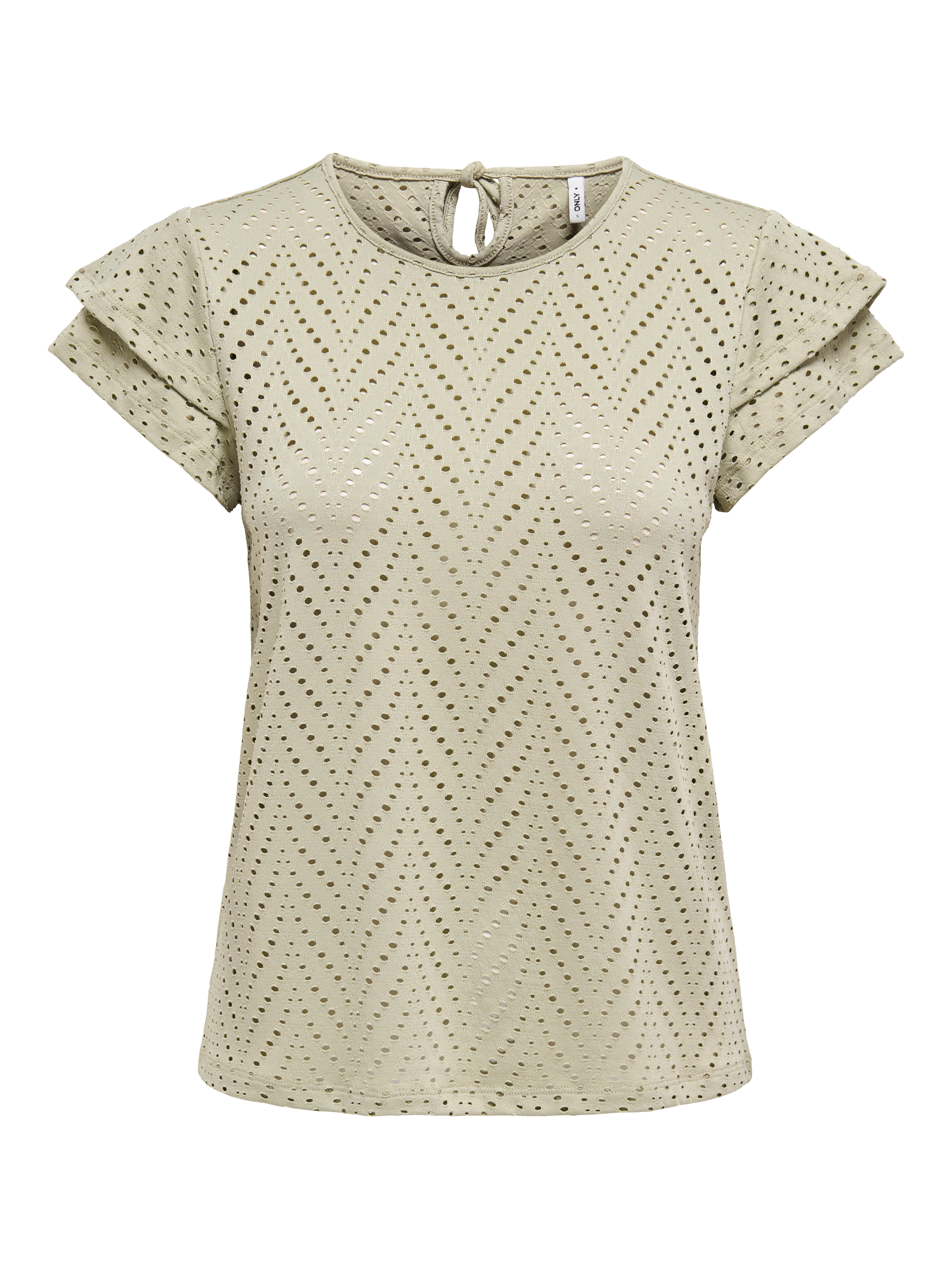 ONLY Kurzarmshirt ONLSMILLA S/S O-NECK FRILL günstig online kaufen