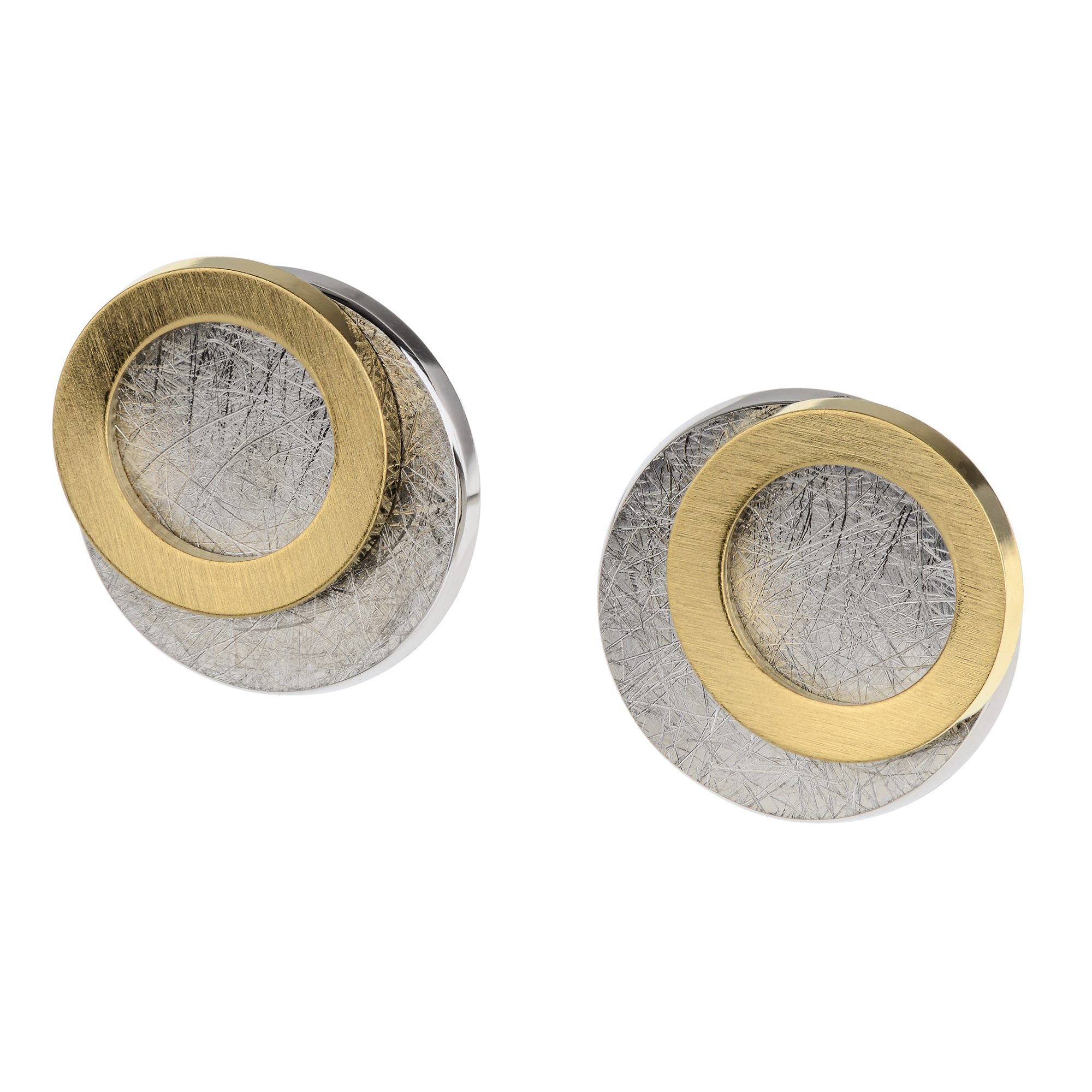 Ernstes Design Paar Ohrstecker Ohrringe Edelstahl bicolor E593 günstig online kaufen