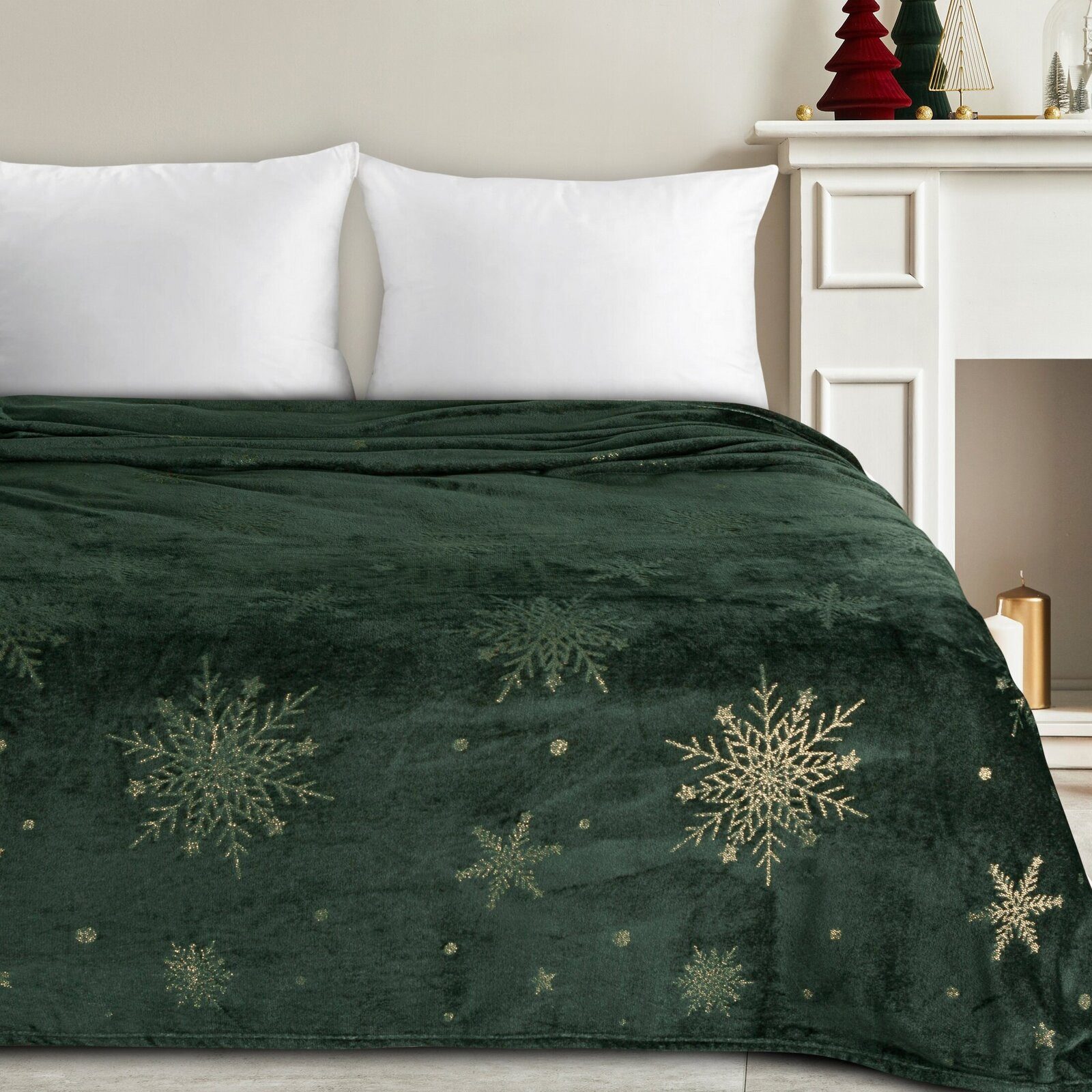 Wohndecke KAROMUSTER Winterdecke, Eurofirany, karierte Decke, warm und kuschelig, Fleecedecke 150x200 cm, Sofadecke