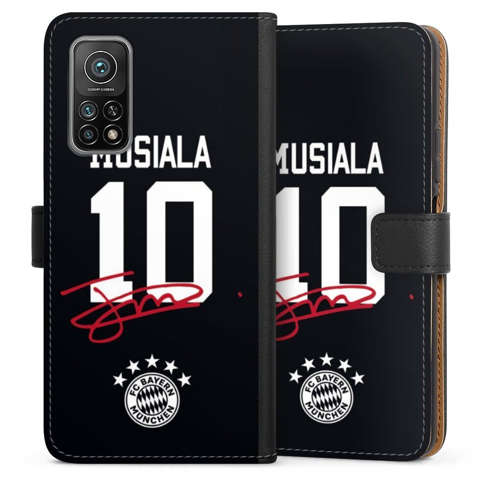 DeinDesign Handyhülle FC Bayern München Jamal Musiala FCB Musiala 10, Xiaomi Mi 10T Pro 5G Hülle Flip Case Klapphülle Handytasche Leder