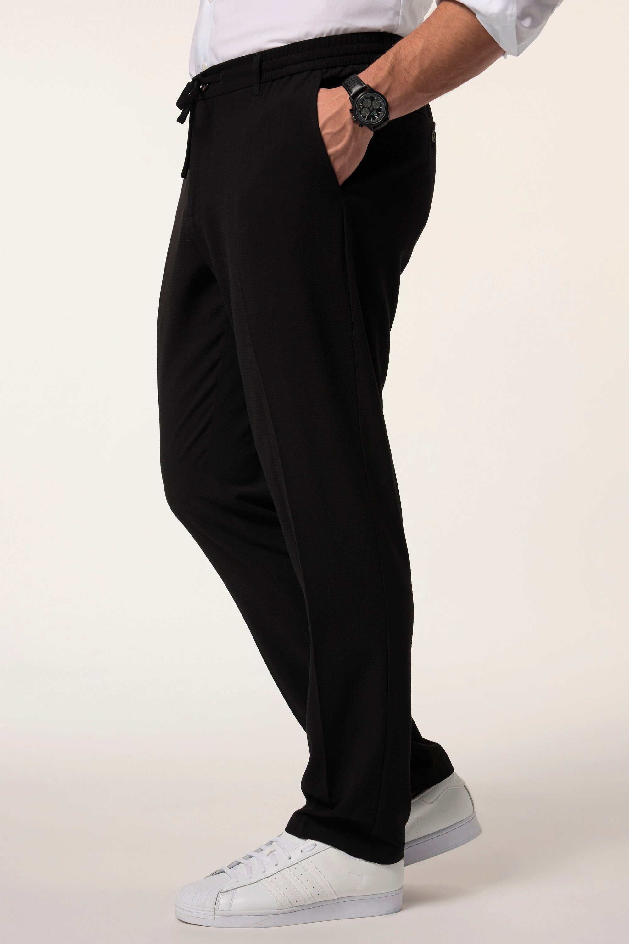 JP1880 5-Pocket-Jeans Seersucker-Hose FLEXNAMIC® Business