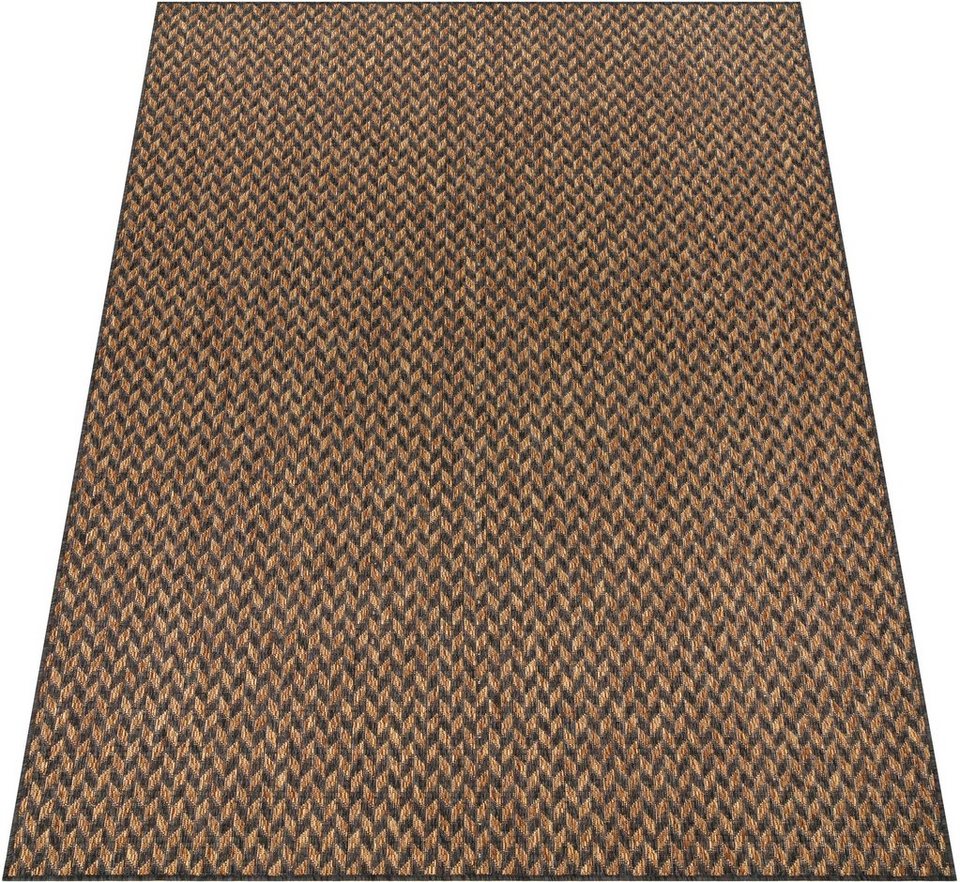 Teppich Illusion 327, Paco Home, rechteckig, Höhe: 4 mm, Flachgewebe,  Zickzack Motiv, Boho, In- und Outdoor geeignet, Strapazierfähig und  pflegeleicht