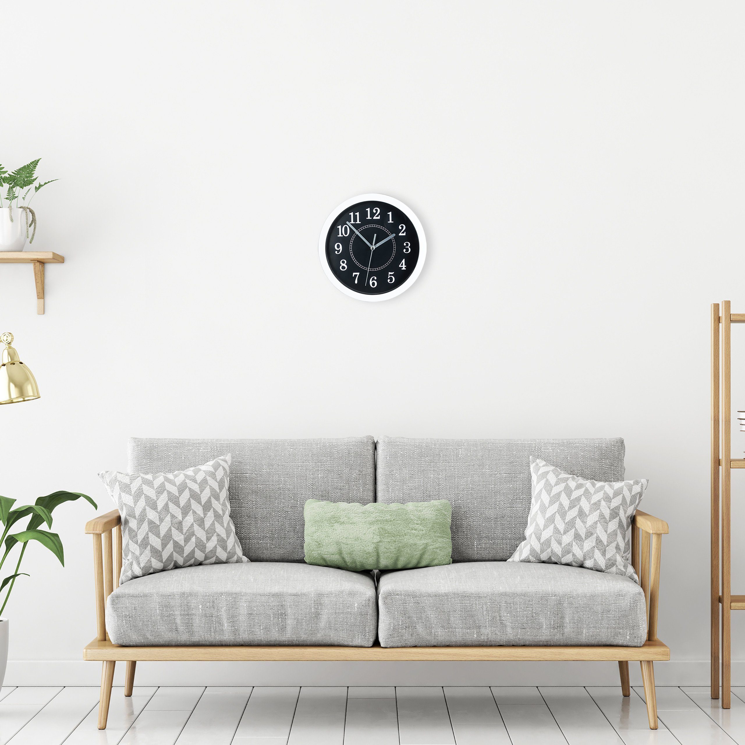 relaxdays Wanduhr rund 20cm (Weiß) günstig online kaufen