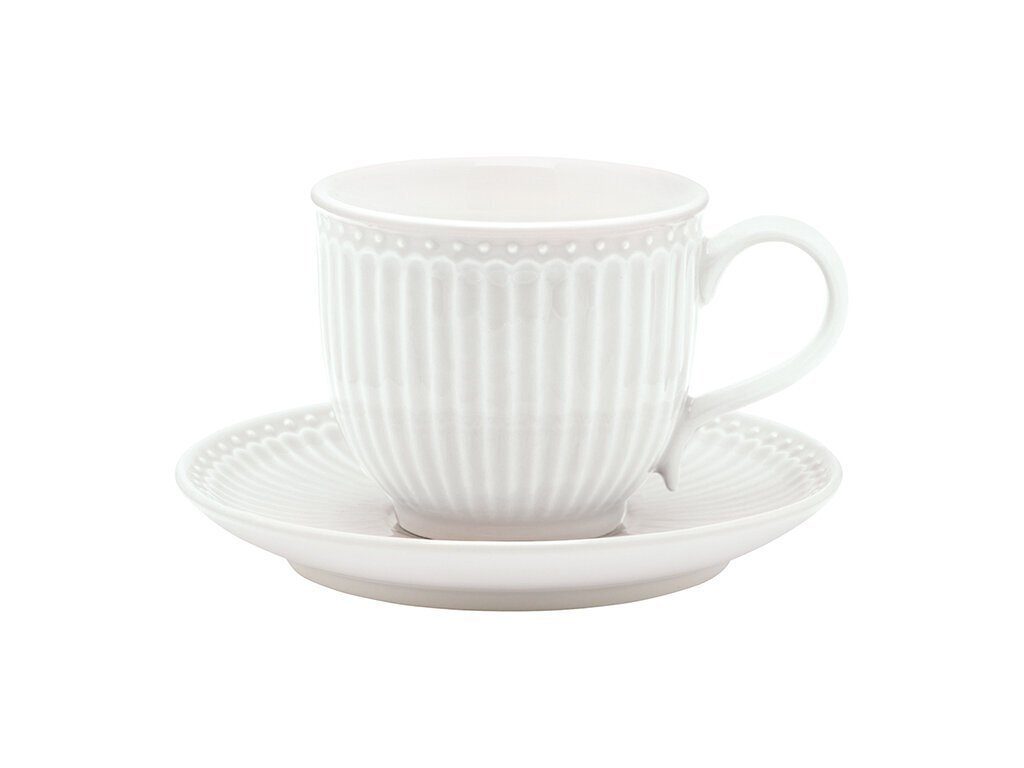 Greengate Tasse & Unter Alice, Steinware white