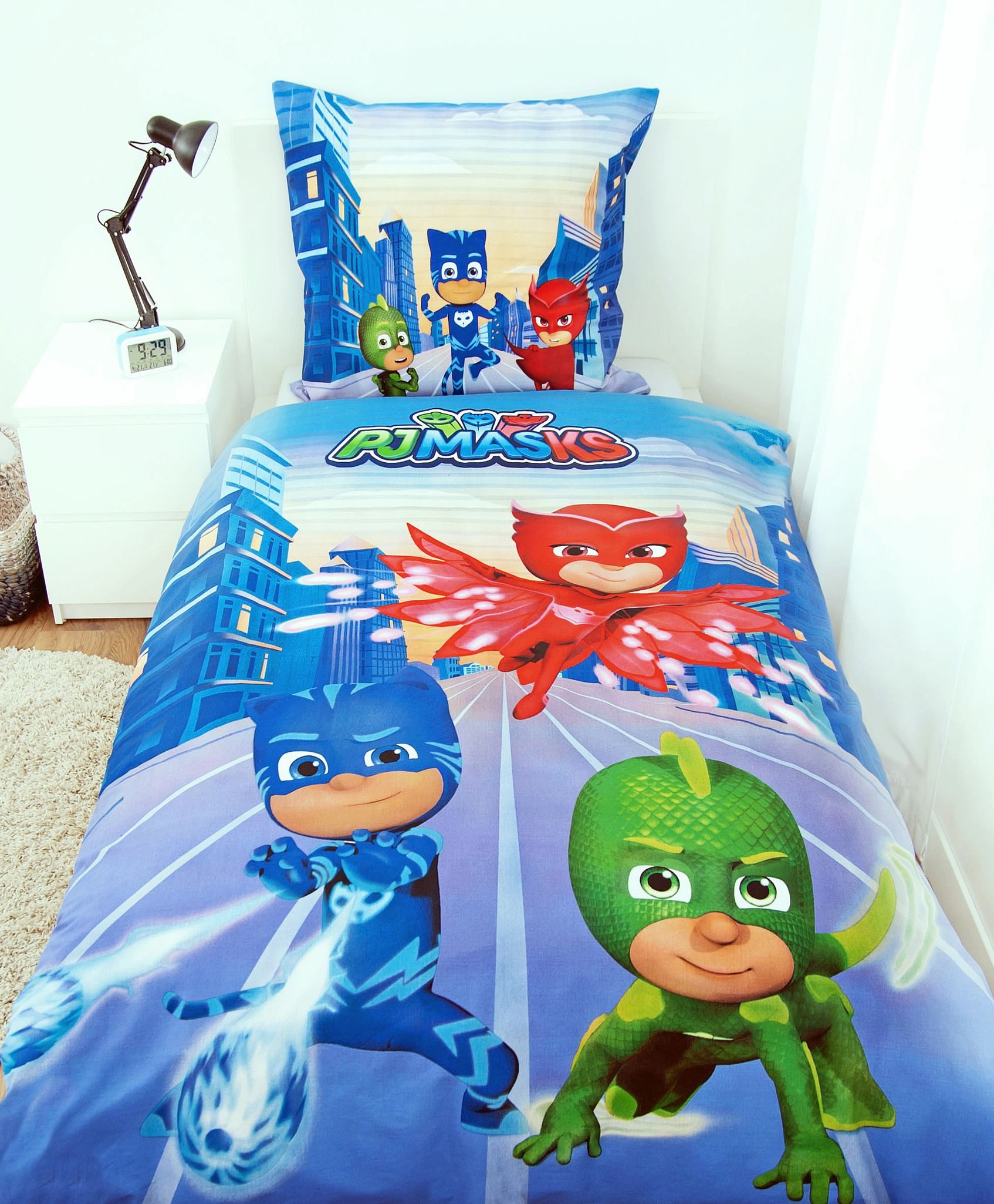 Herding Wendebettwäsche 135x200cm PJ Masks Pyjamahelden bunt, Renforcé, 2 teilig, Superhelden