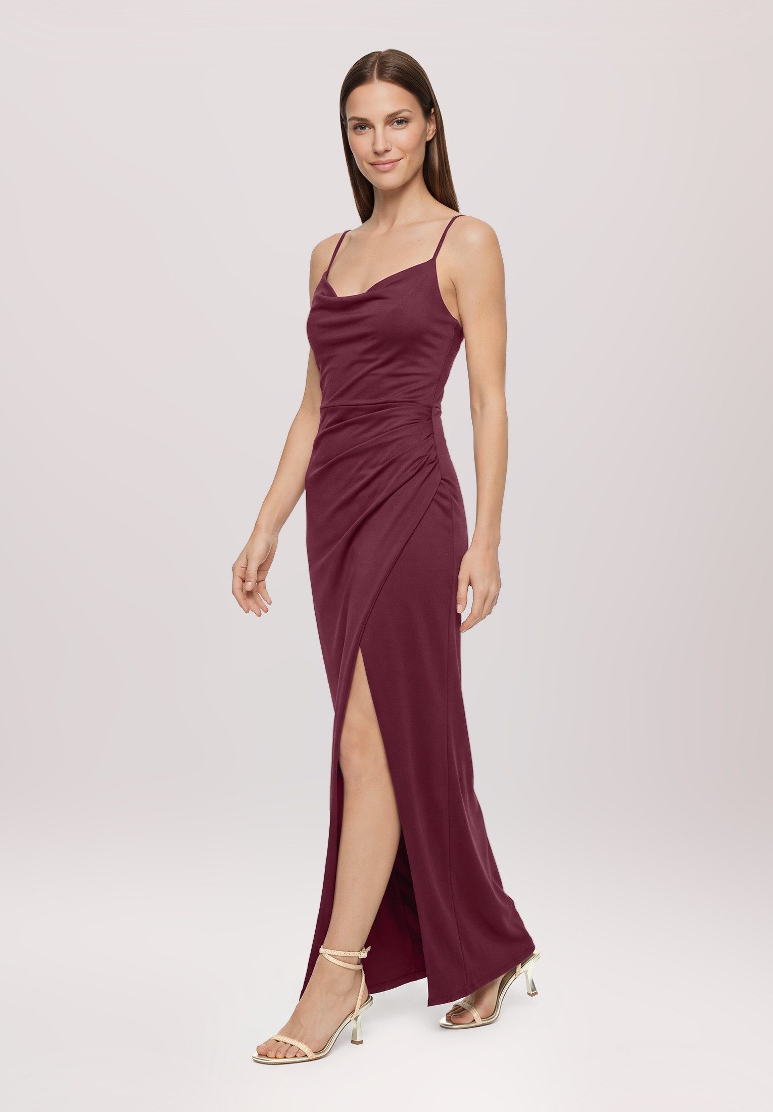 Vera Mont Abendkleid Damen figurbetont Schlitz