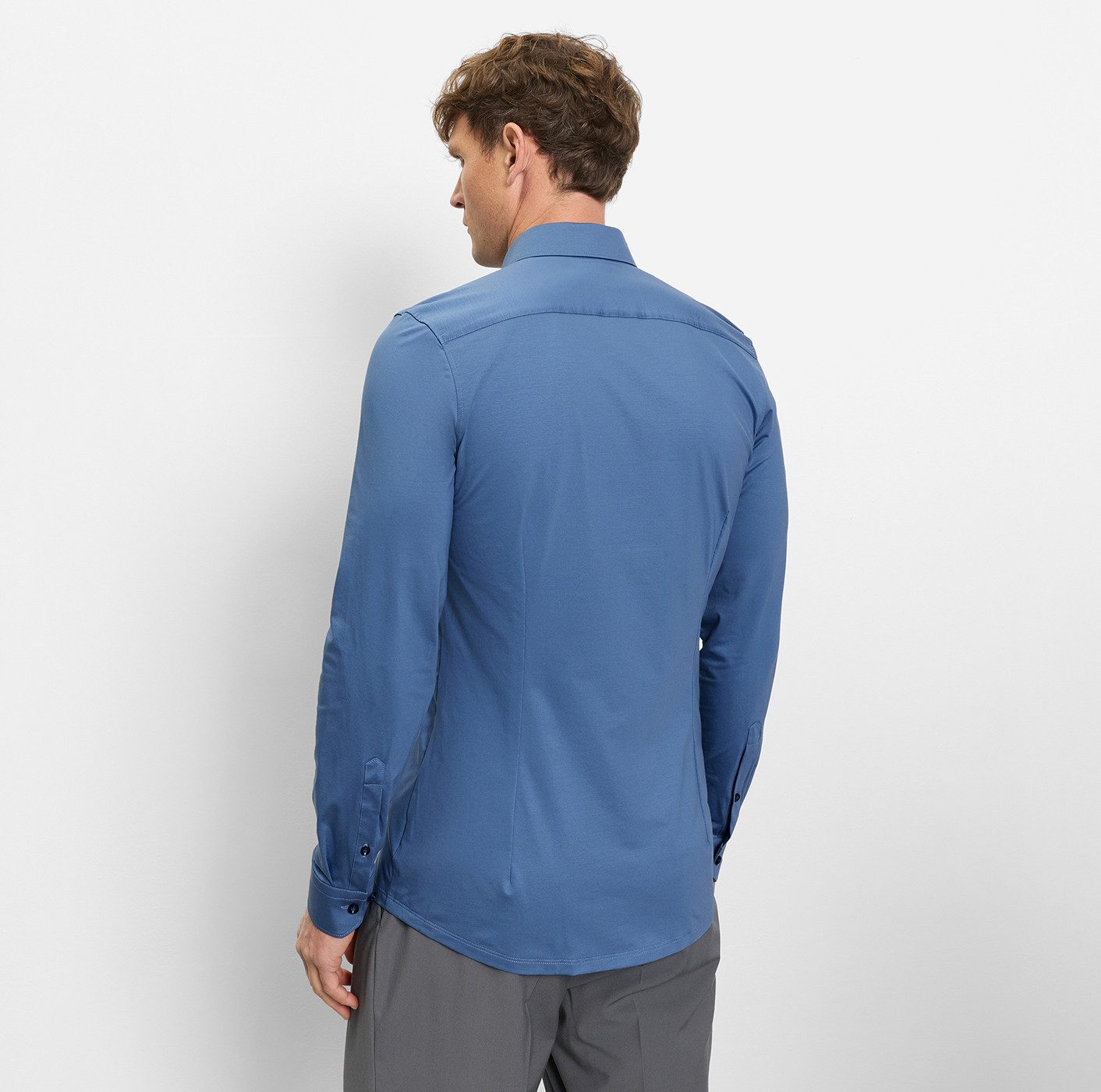 OLYMP Businesshemd No. Six 24/Seven super slim in bequemer Jersey-Qualität
