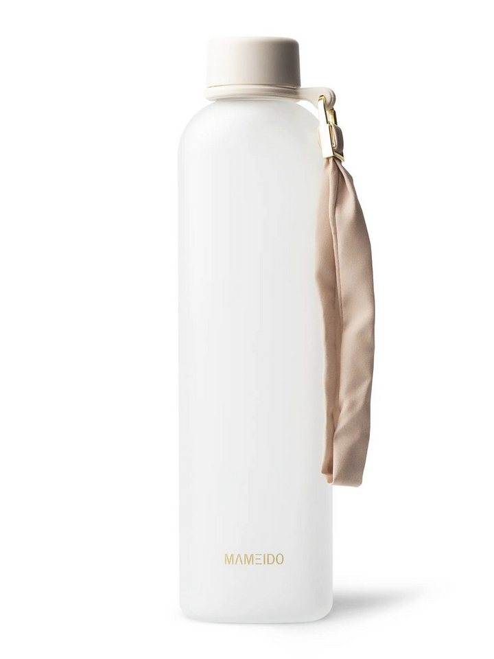 MAMEIDO Trinkflasche, auslaufsicher mit Zeitmarkierung & Handschlaufe in 600 ml, 1 l & 1,5 l