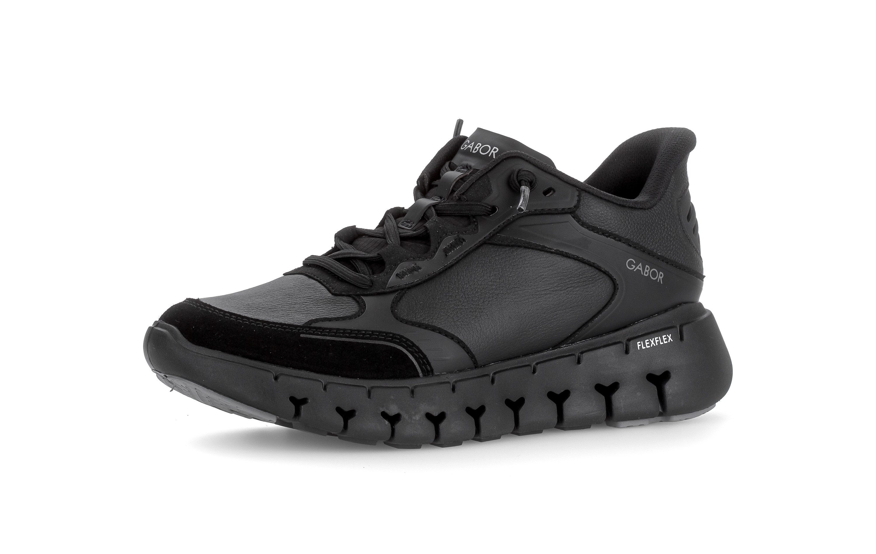 Gabor Slip-On Sneaker Freizeitschuh, Halbschuh, Slipper mit Kontrastbesatz, Weite G (weit)