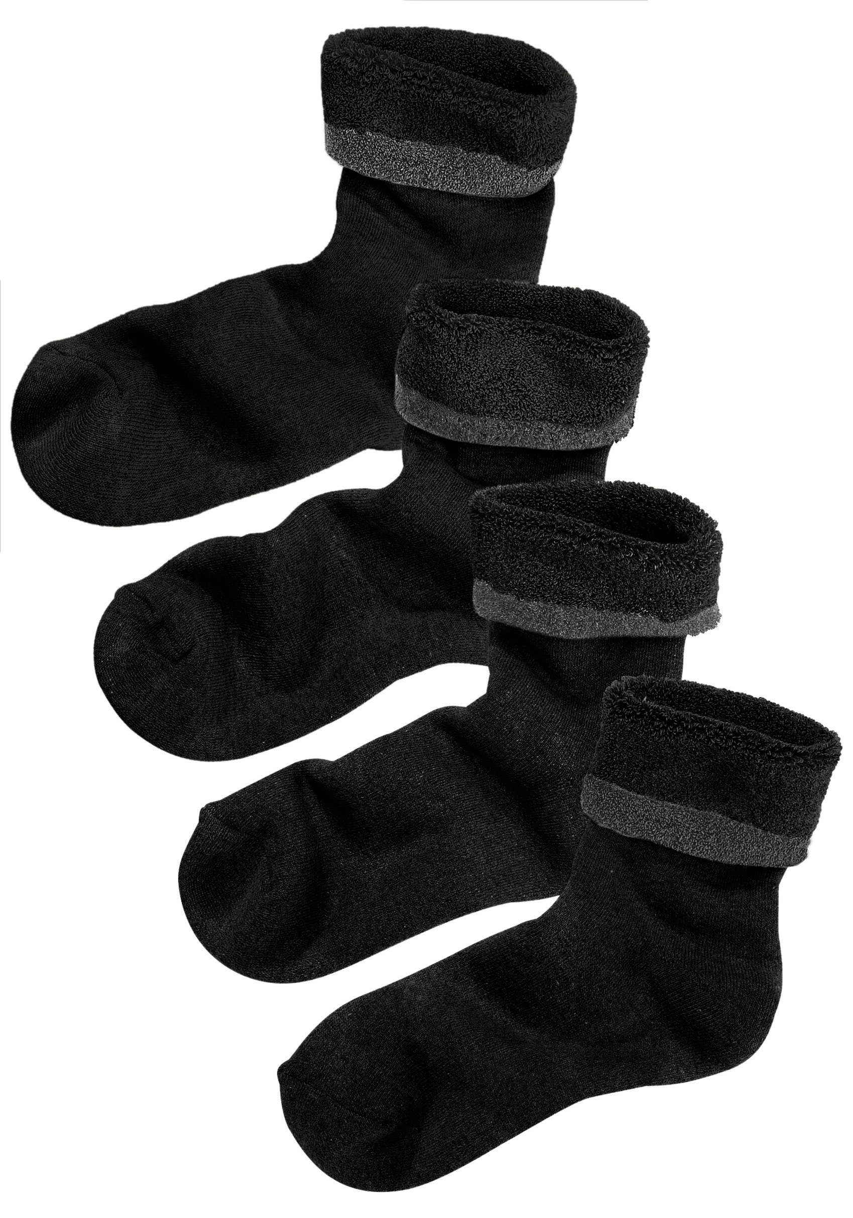 Lavana Kuschelsocken (Packung, 4-Paar) mit Innenfrottee