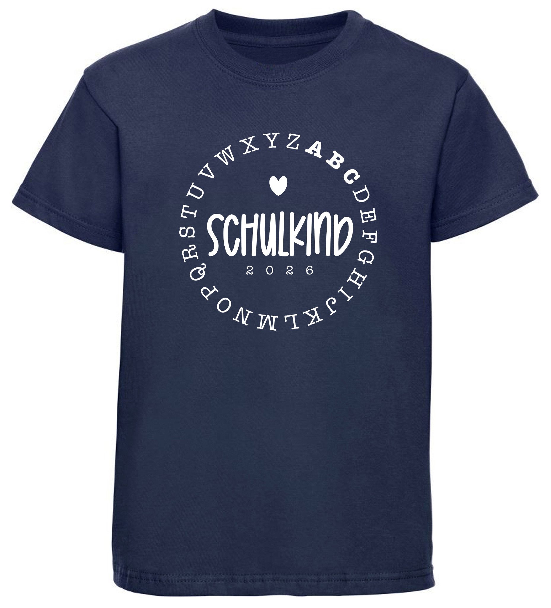 MyDesign24 T-Shirt Kinder Einschulungs T-Shirt Schulkind 2026 navy blau kurzarm Regular Fit print Shirt i816